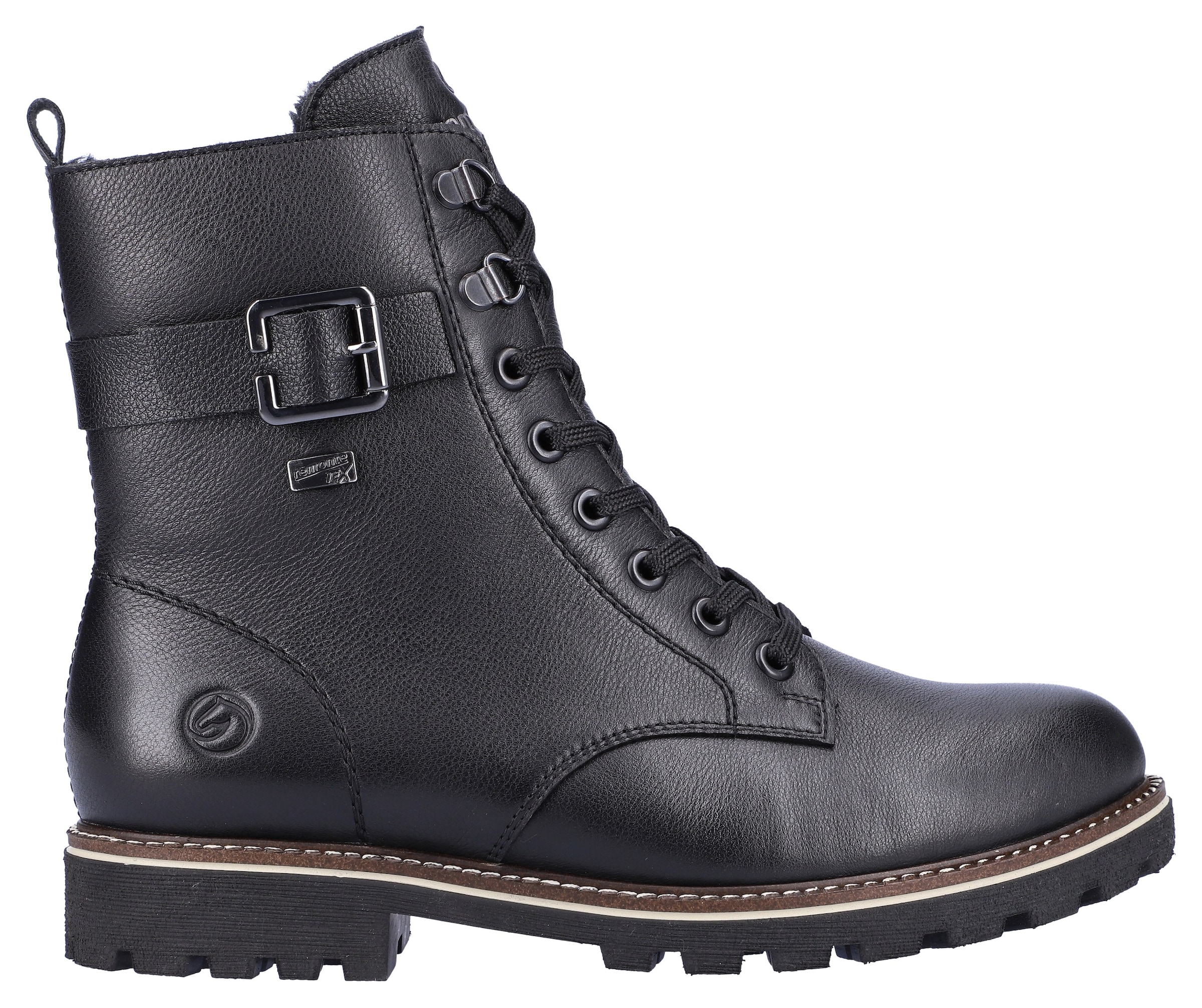 Remonte Winterboots, Blockabsatz, Schnürboots, Outdoorschuh mit Zierschnalle
