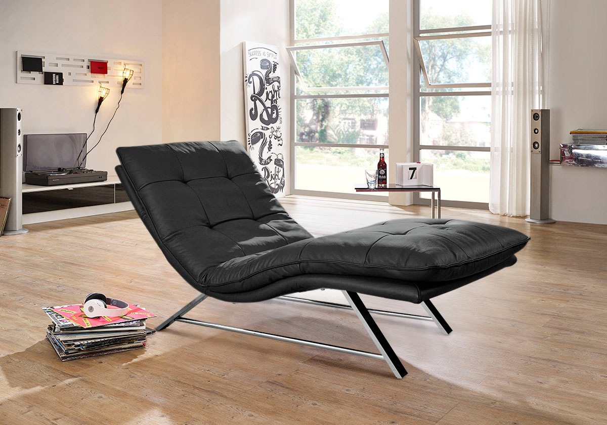 W.SCHILLIG Relaxliege »daily dreams«, in Waffelkissen-Optik, wahlweise mit Motor, Kufengestell, in 2 Breiten