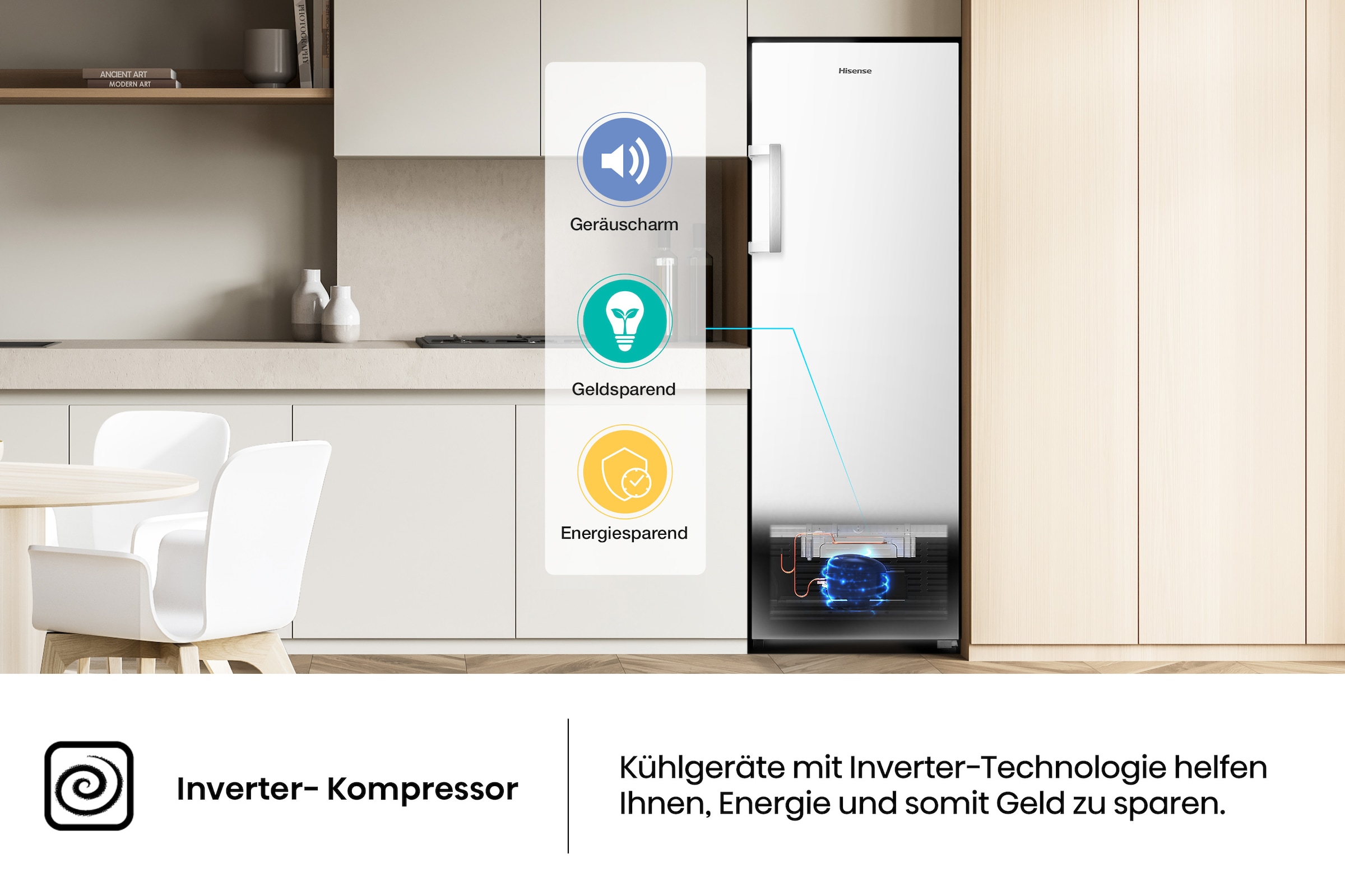 Hisense Kühlschrank »RL415N4AWC«, Inverter Kompressor