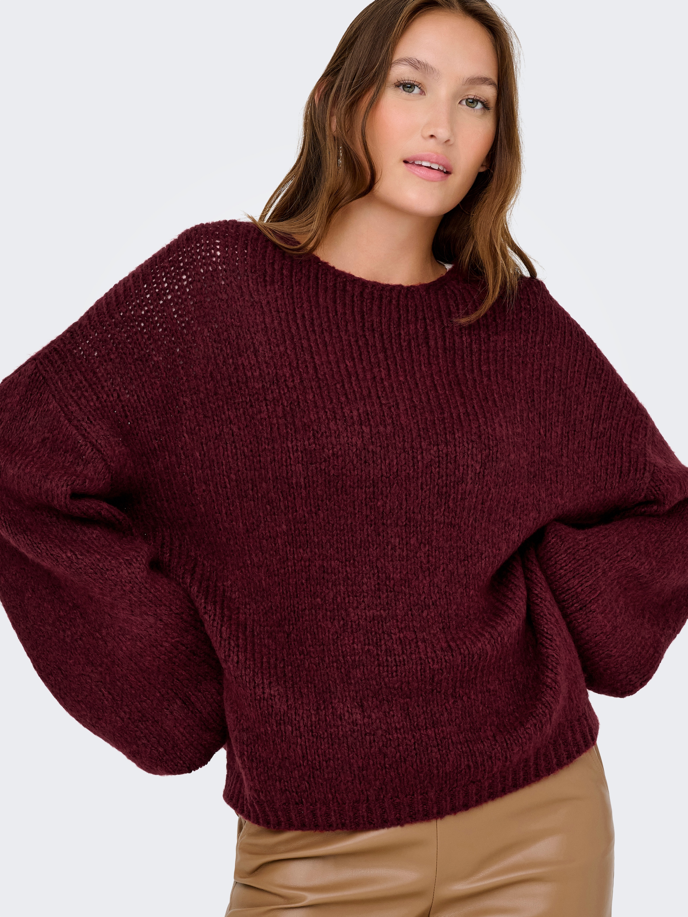 JDY V-Ausschnitt-Pullover »JDYDINEA L/S REVERSIBLE PULLOV. KNT NOOS«, der V-Ausschnitt kann vorn und hinten getragen werden