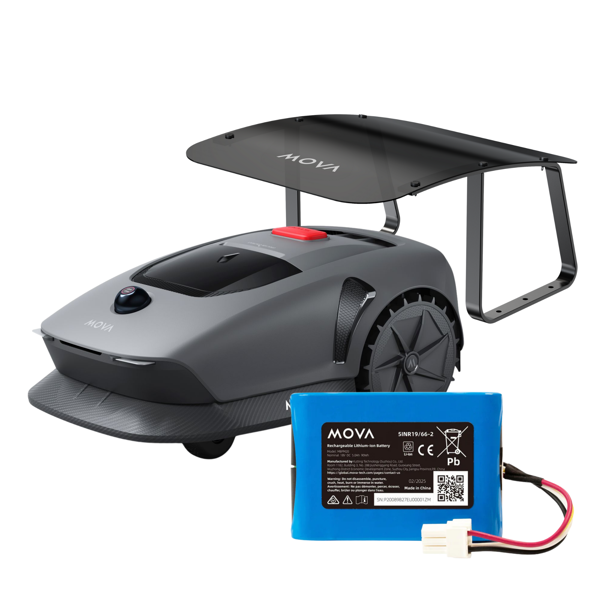 Mova Rasenmähroboter »»MOVA 600 Kit« Inkl. 5.Ah Zusatzakku und Ersatzklingen« mit Ladestation und umfangreichem Zubehör,   Schnitthöhe (2-6 cm)