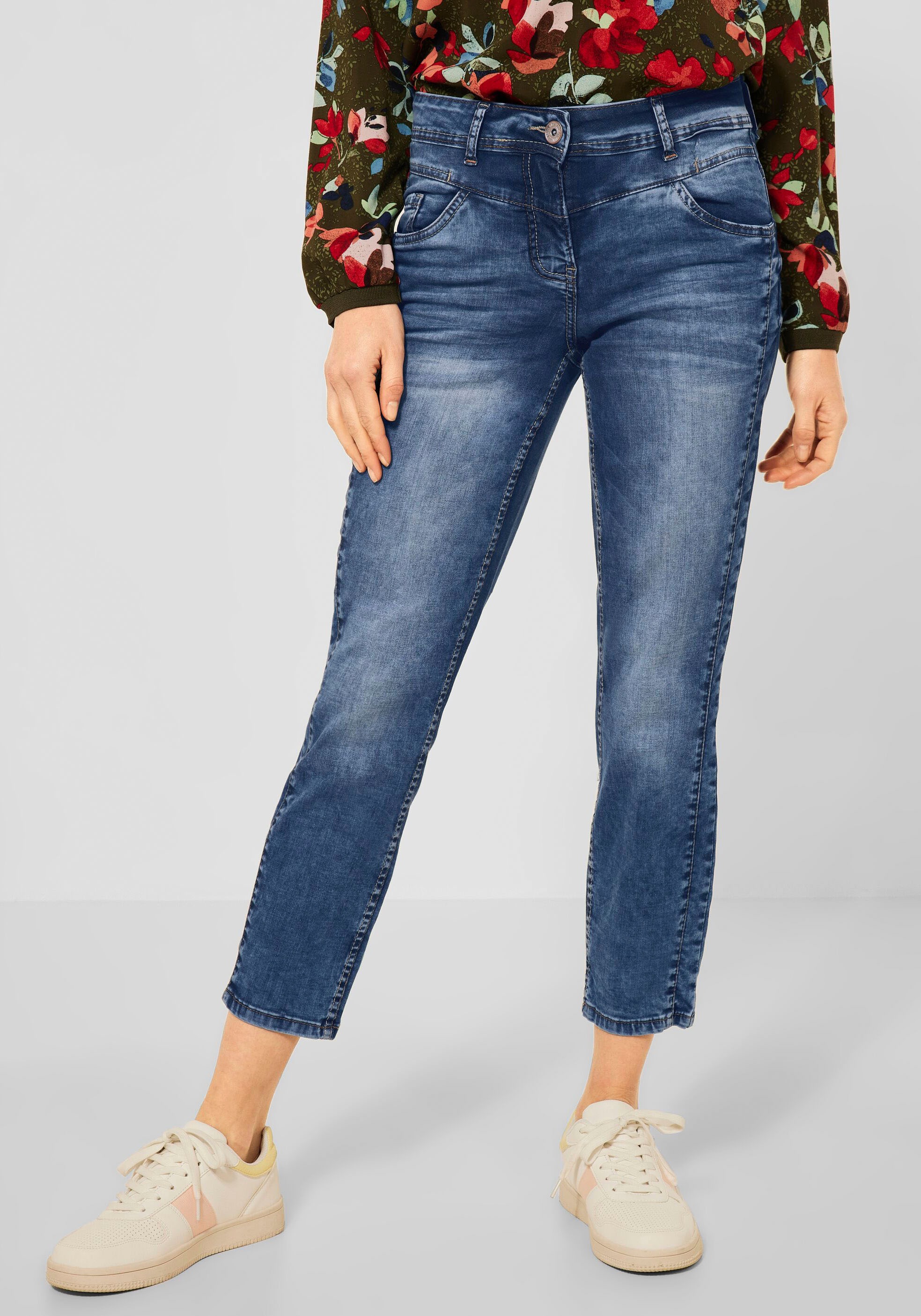 Cecil Loose-fit-Jeans »Style Scarlett«, in mittelblauer Waschung