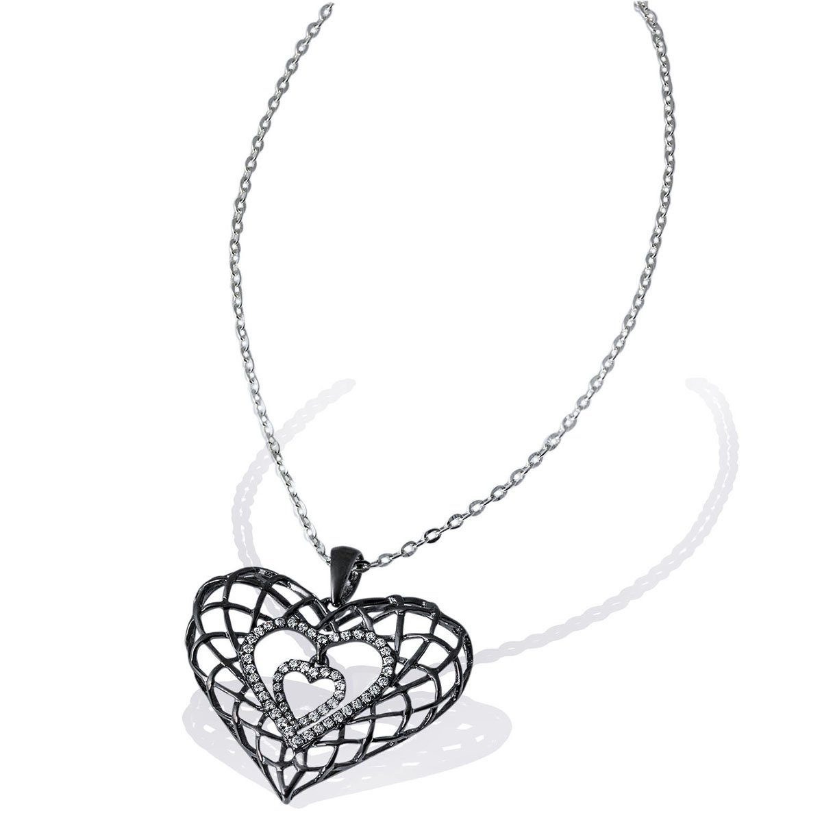 goldmaid Collier, 925/- Sterlingsilber 54 weiße Zirkonia