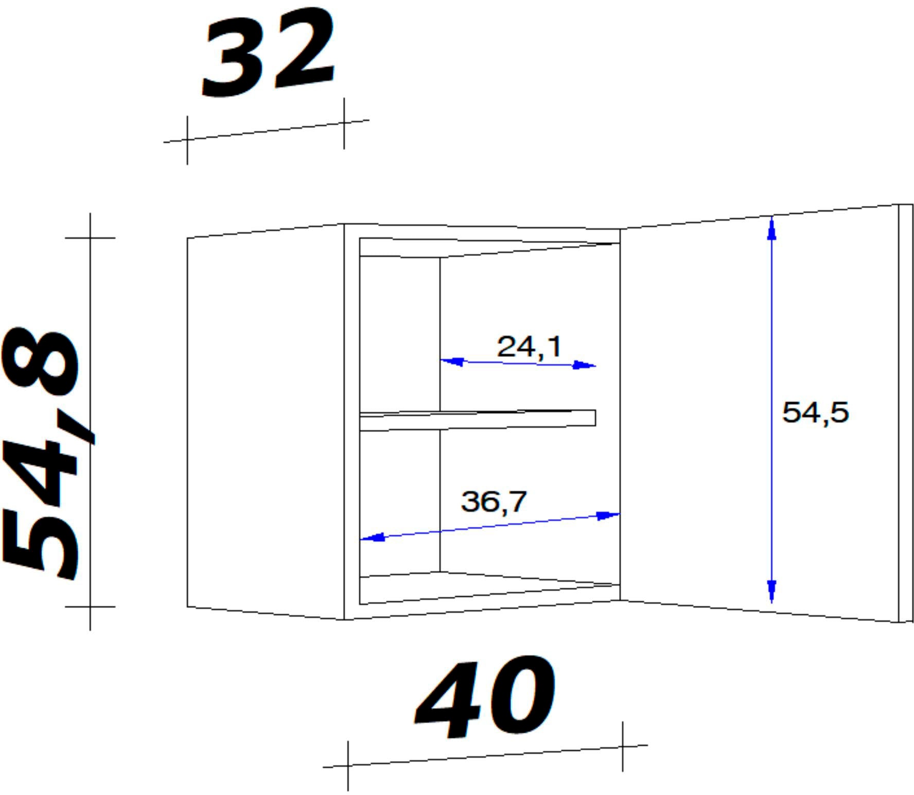 Flex-Well Hängeschrank »Nano«, (B x H x T) 40 x 54,8 x 32 cm