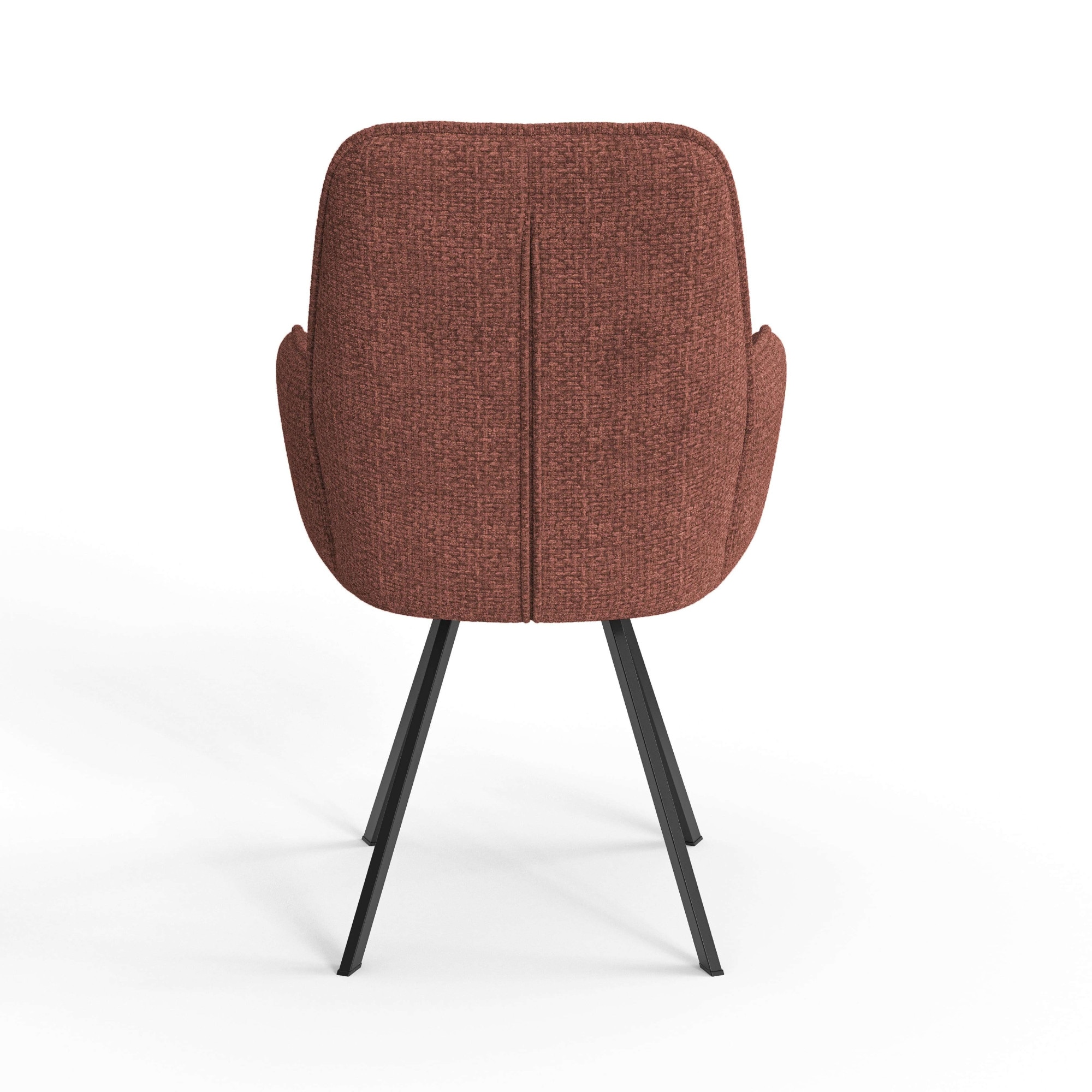 OTTO home Armlehnstuhl »Mily Esszimmerstuhl, Polstersessel, Wohnstuhl, Essstuhl mit Armlehnen« (Set) 2 Stk.mit schwarz pulverbeschichteten Metallbeinen, gepolstert, modern