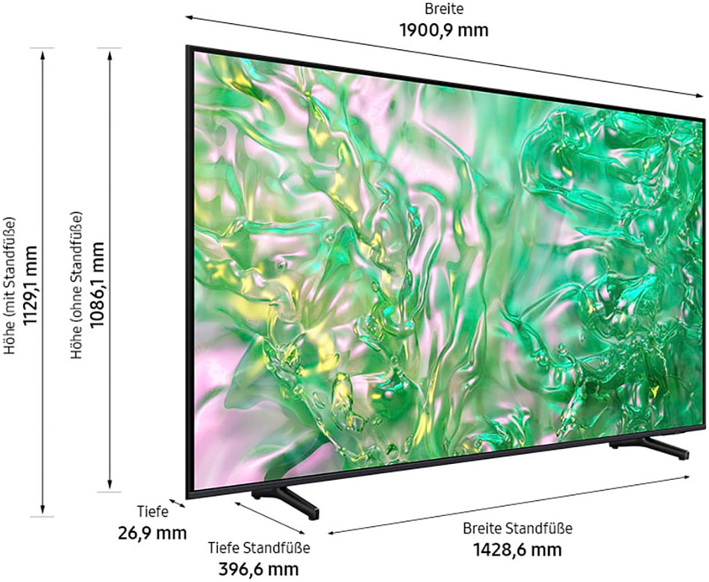 Samsung LED-Fernseher »GU85DU8079U«, 4K Ultra HD, Smart-TV, Crystal UHD, Q-Symphony, Dolby Surround Sound, Triple Tuner, Smart-Hub