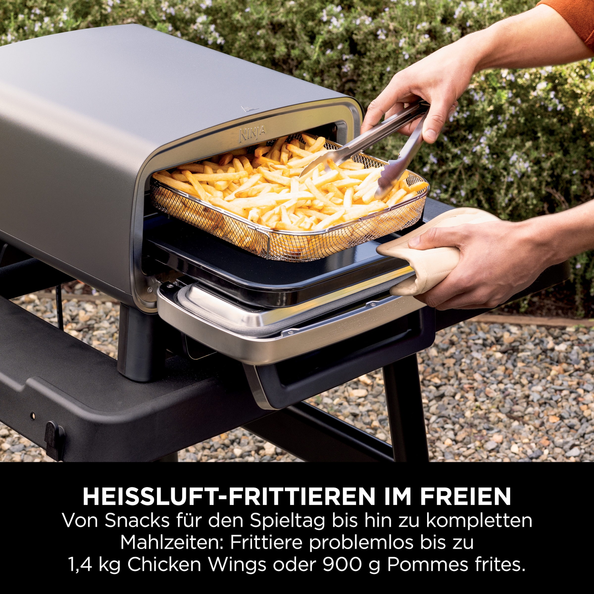 NINJA Pizzaofen »Artisan Outdoor-Elektro-Pizzaofen/Heißluftfritteuse MO201EU«