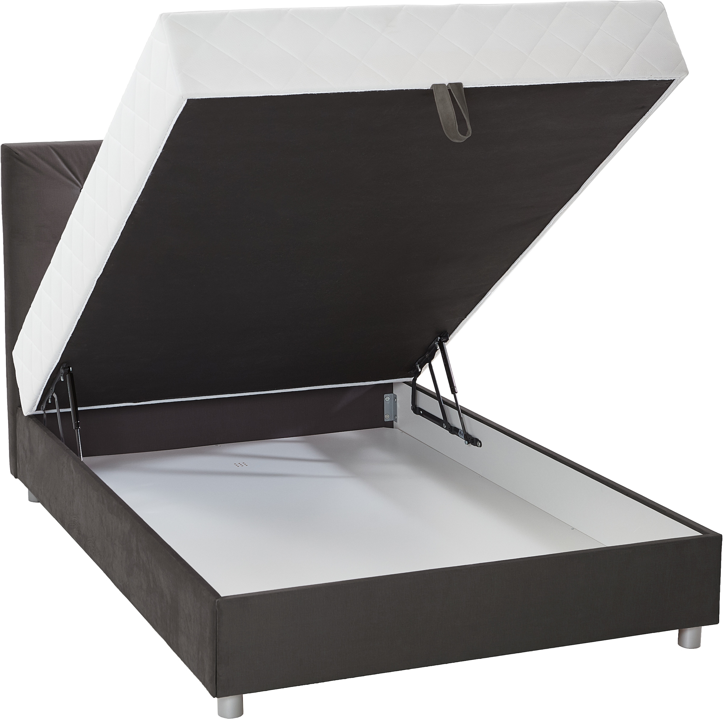 ATLANTIC home collection Boxbett »CELIA im hochwertiger Samtoptik« mit Taschen-Federkernmatratze, Bettkasten und Strass-Steinen