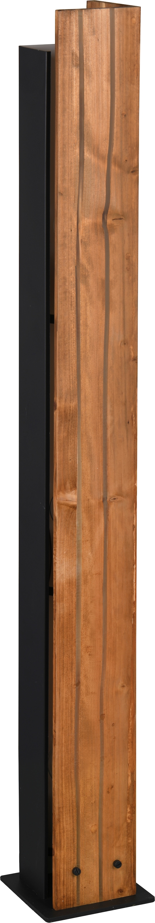 TRIO Leuchten Stehlampe »KARUNI, Stehleuchte aus Metall + Holz naturbelassen, indirektes Licht« E27 1 Stk. warmweiß - kaltweiß exkl 3x E27 max 10W, Höhe 121 cm Holz Stehleuchte Wohnzimmer
