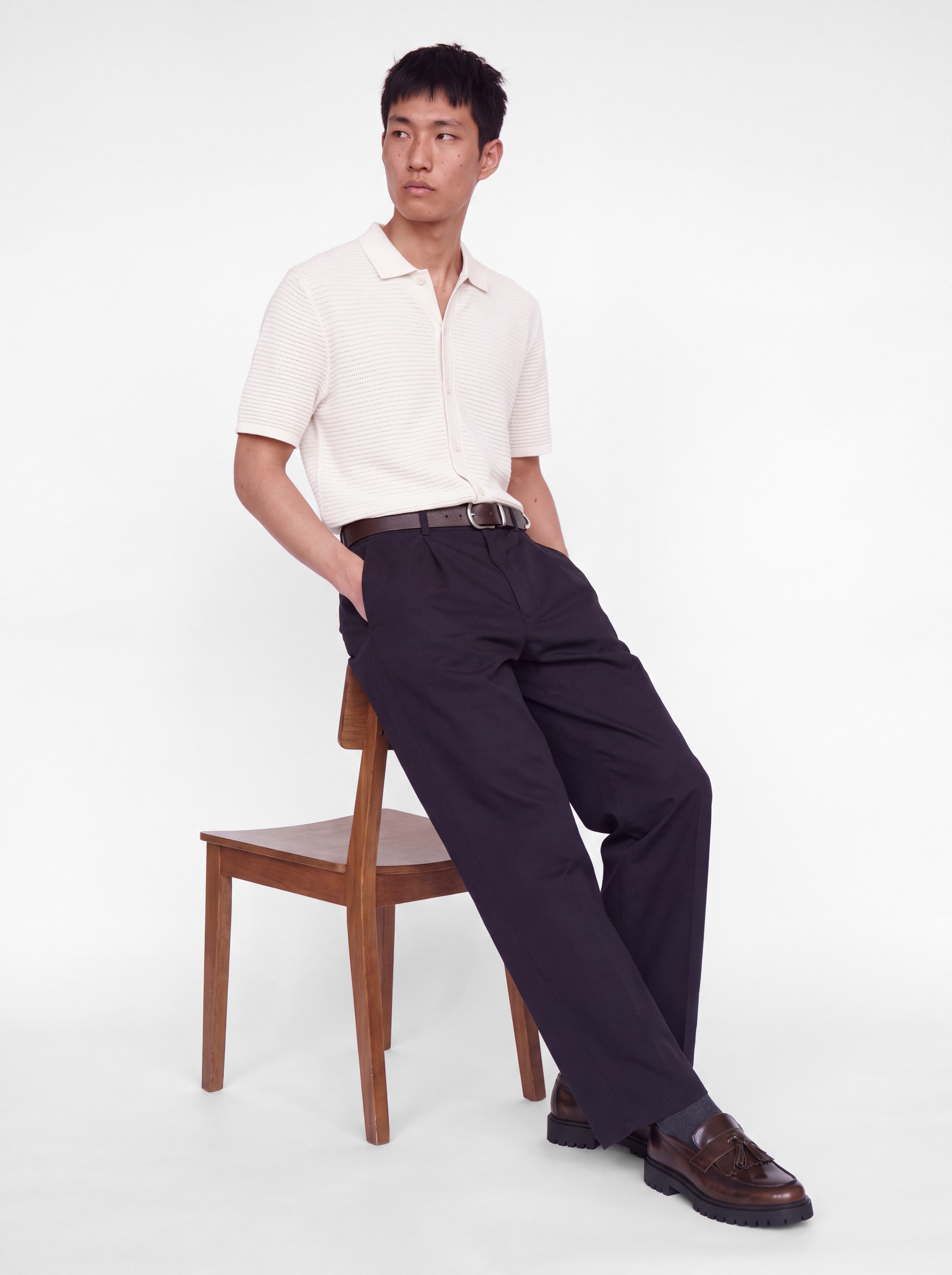 Jack & Jones Kurzarmhemd »JORMAINE KNIT SS POLO CARDIGAN SN« Gestrickt, Baumwolle, relexed fit