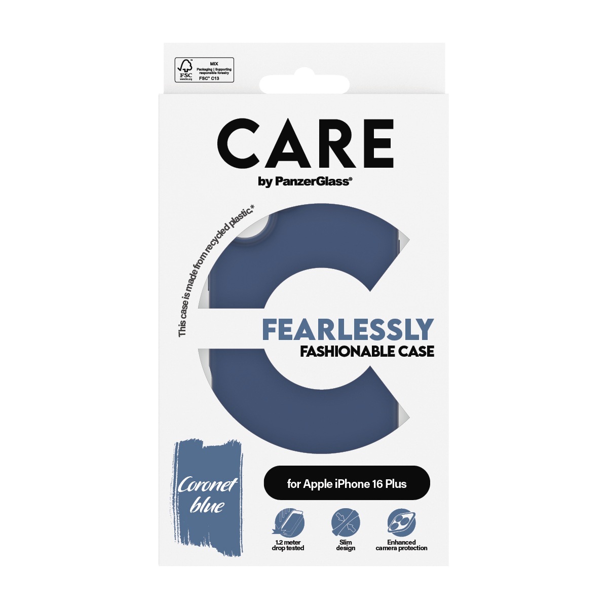 CARE by PanzerGlass Handyhülle »Fearlessly Fashionable Case für Apple iPhone 16 Plus« Backcover, Schutzhülle, Handyschutzhülle, Case, Schutzcase, stoßfest