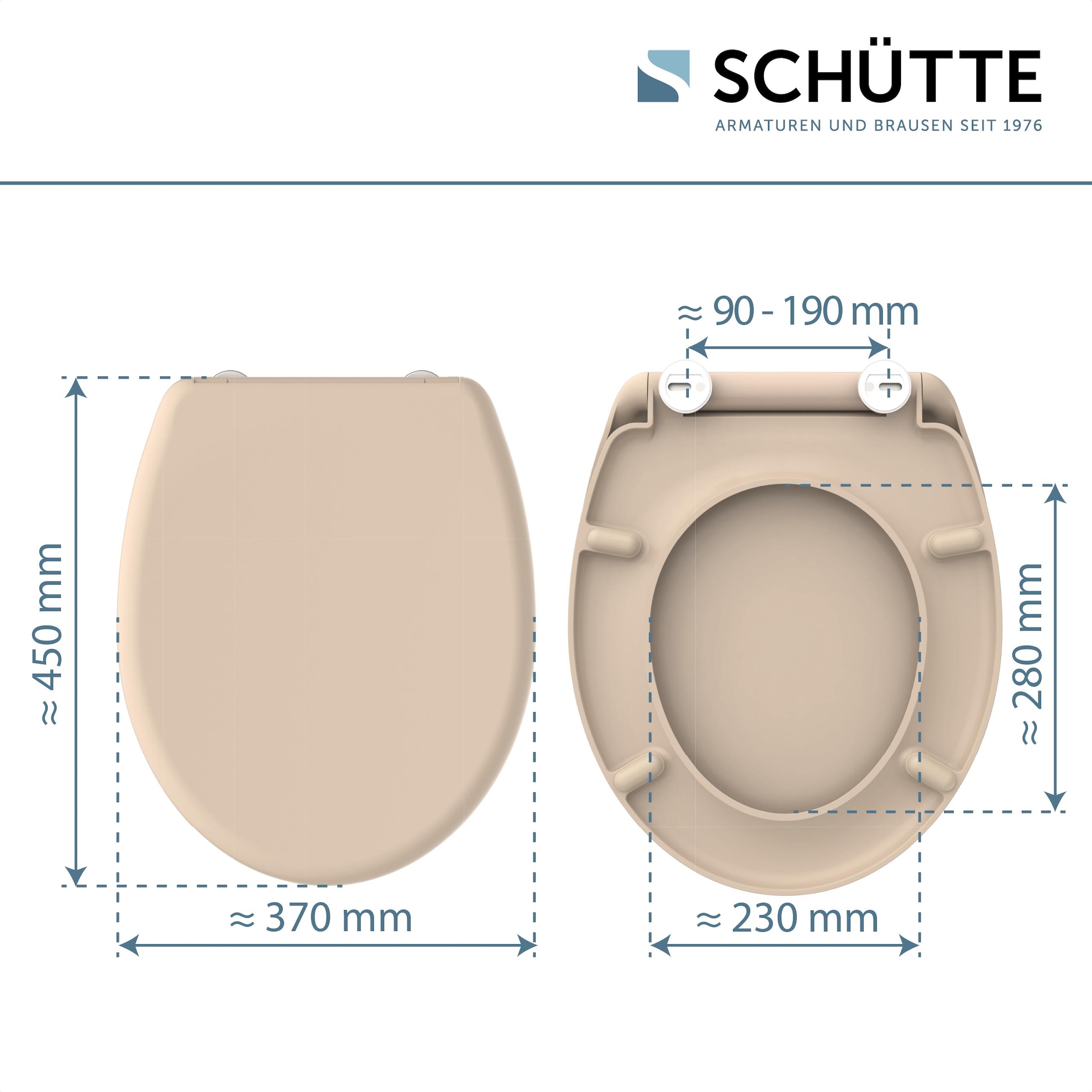 Schütte WC-Sitz mit Absenkautomatik und Schnellverschlusstechnik