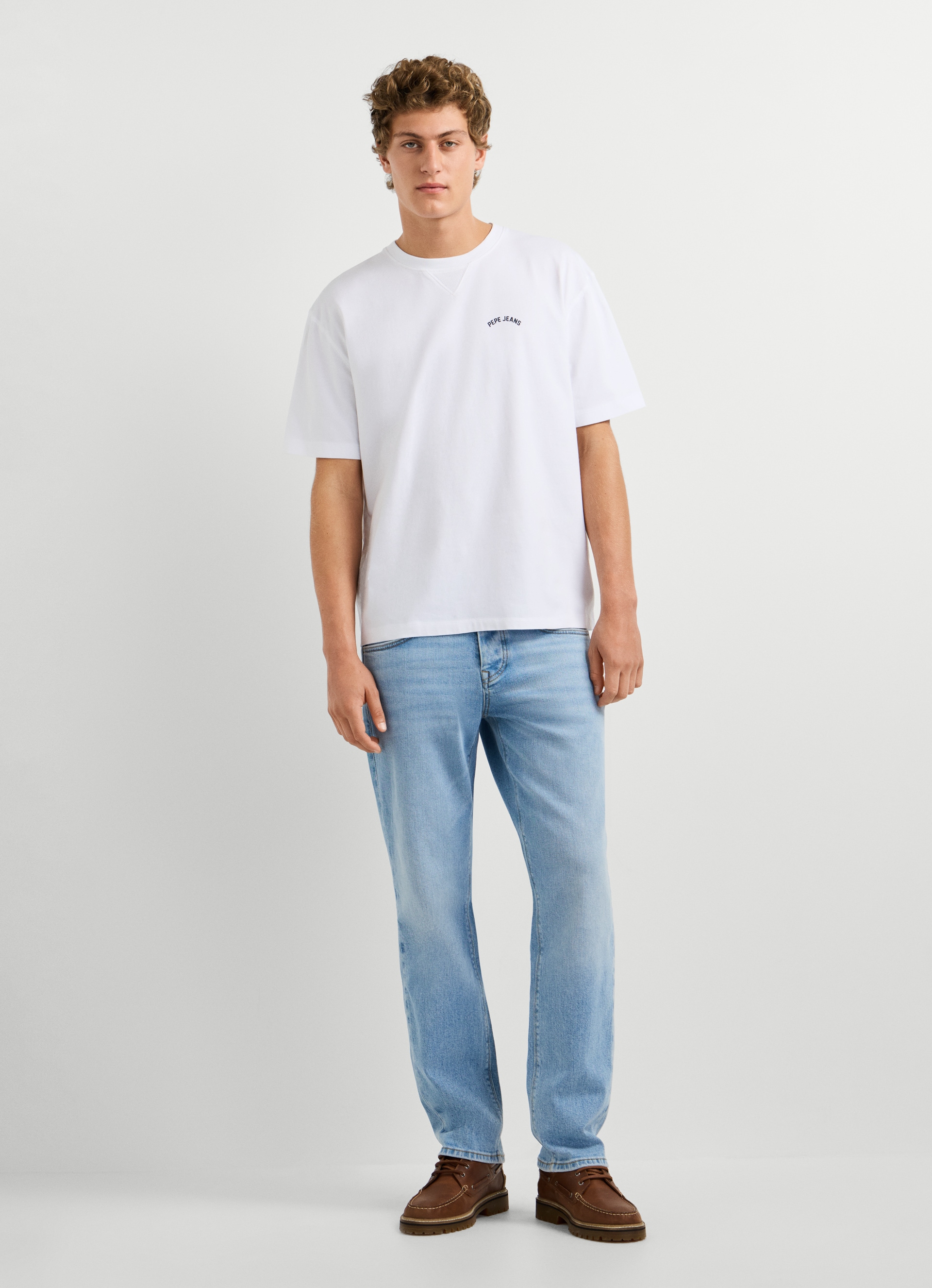 Pepe Jeans T-Shirt »JOHN TEE« mit V-Naht am Rundhals