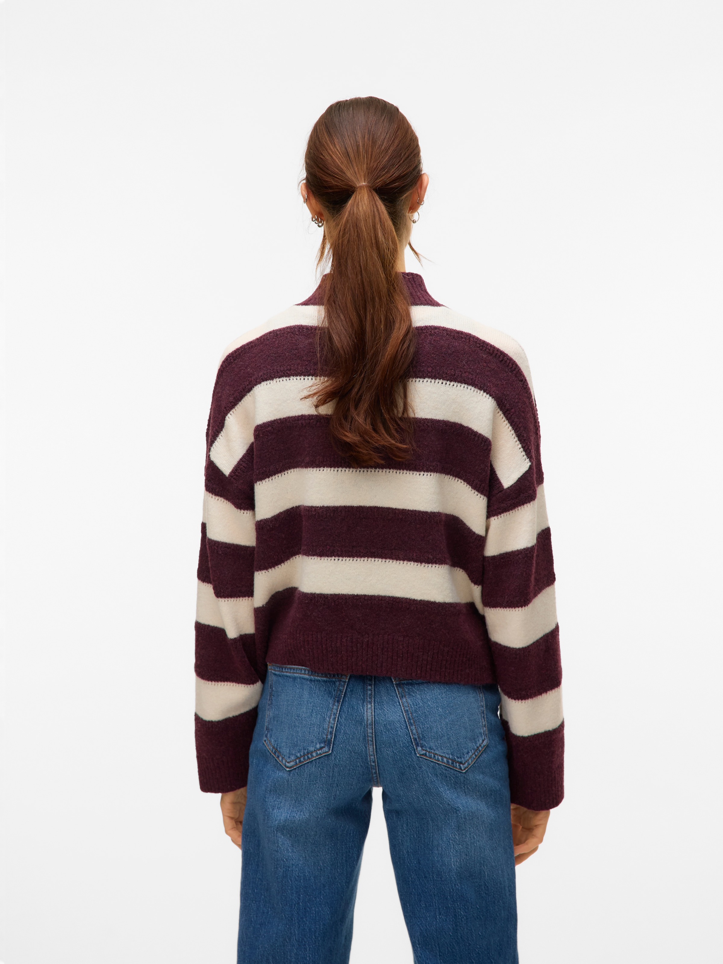 Vero Moda Strickpullover »VMINEZ LS HIGHNECK SHORT PULLOVER BOO«