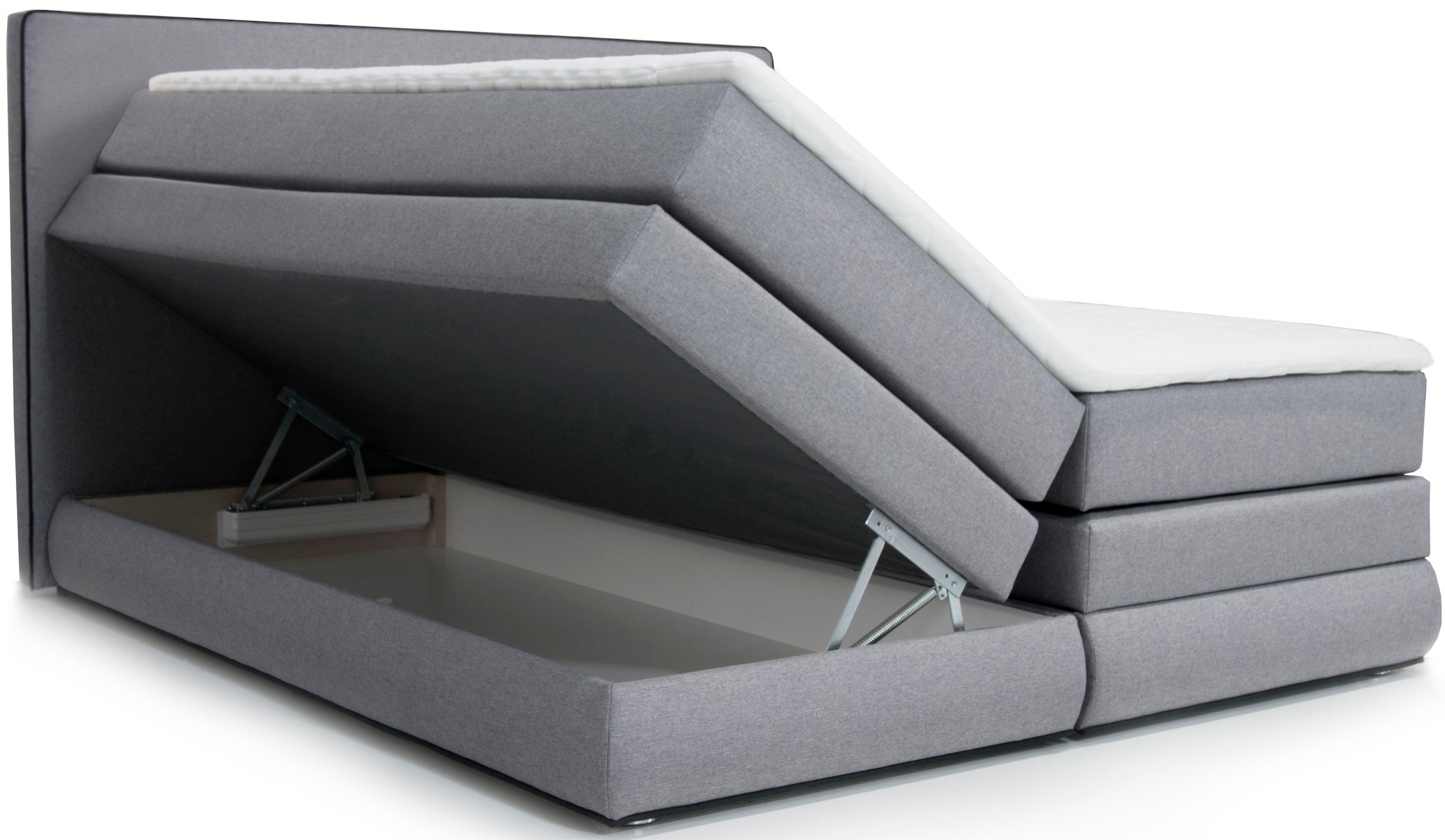 COLLECTION AB Boxspringbett »Ninoni mit Kaltschaummatratze«, inkl. Bettkasten, Topper und wahlweise mit LED-Beleuchtung
