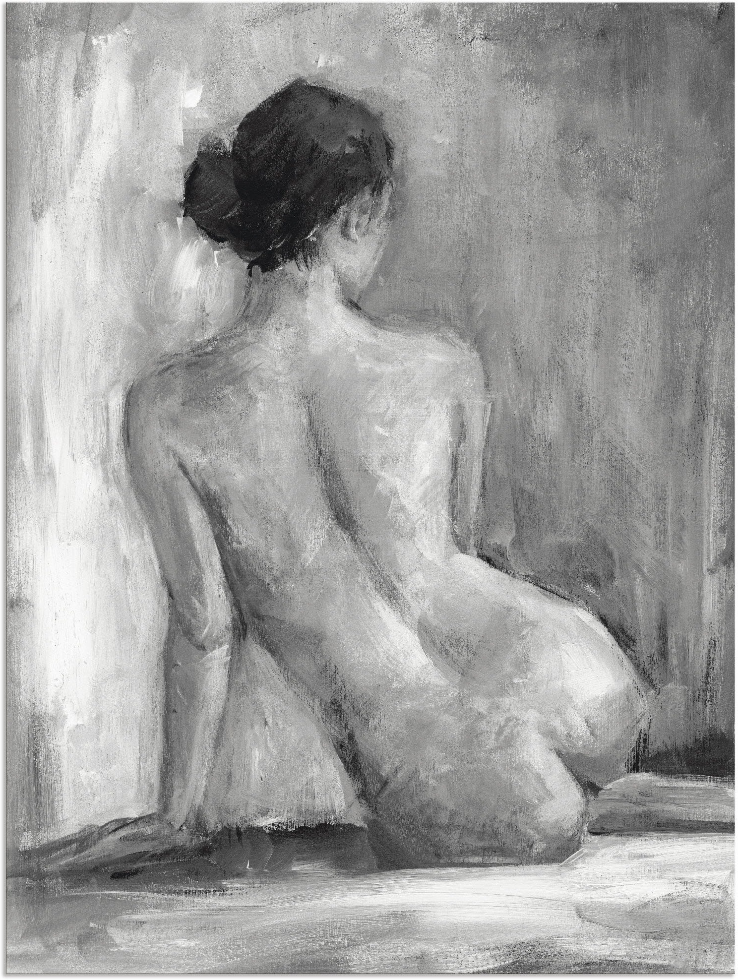 Artland Wandbild »Figur in schwarz & weiß I«, Frau, (1 St.), in vielen Größen & Produktarten - Alubild / Outdoorbild für den Außenbereich, Leinwandbild, Poster, Wandaufkleber / Wandtattoo auch für Badezimmer geeignet