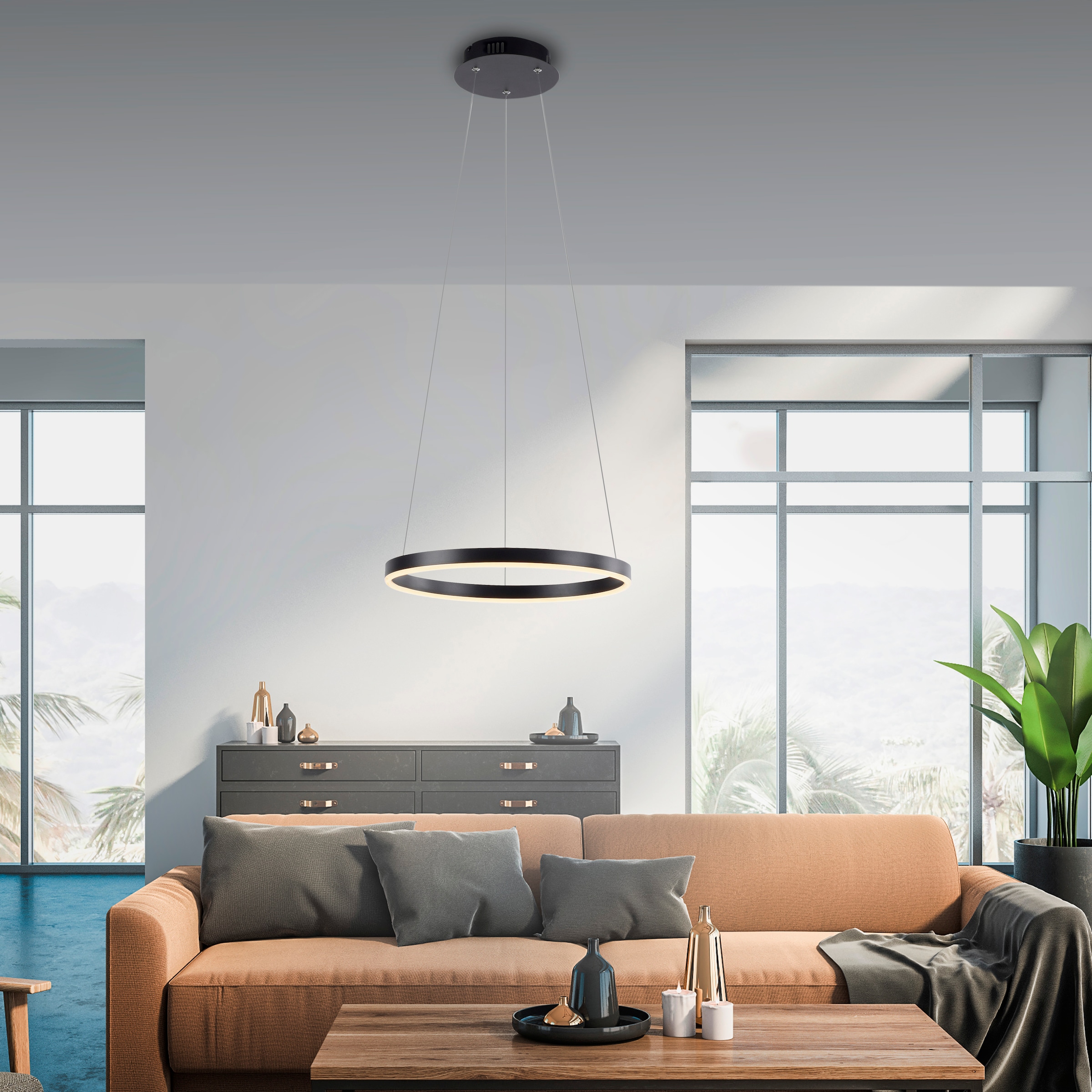 JUST LIGHT Pendelleuchte »RITUS« LED-Board 1 Stk. Warmweiß LED, dimmbar, Switchmo