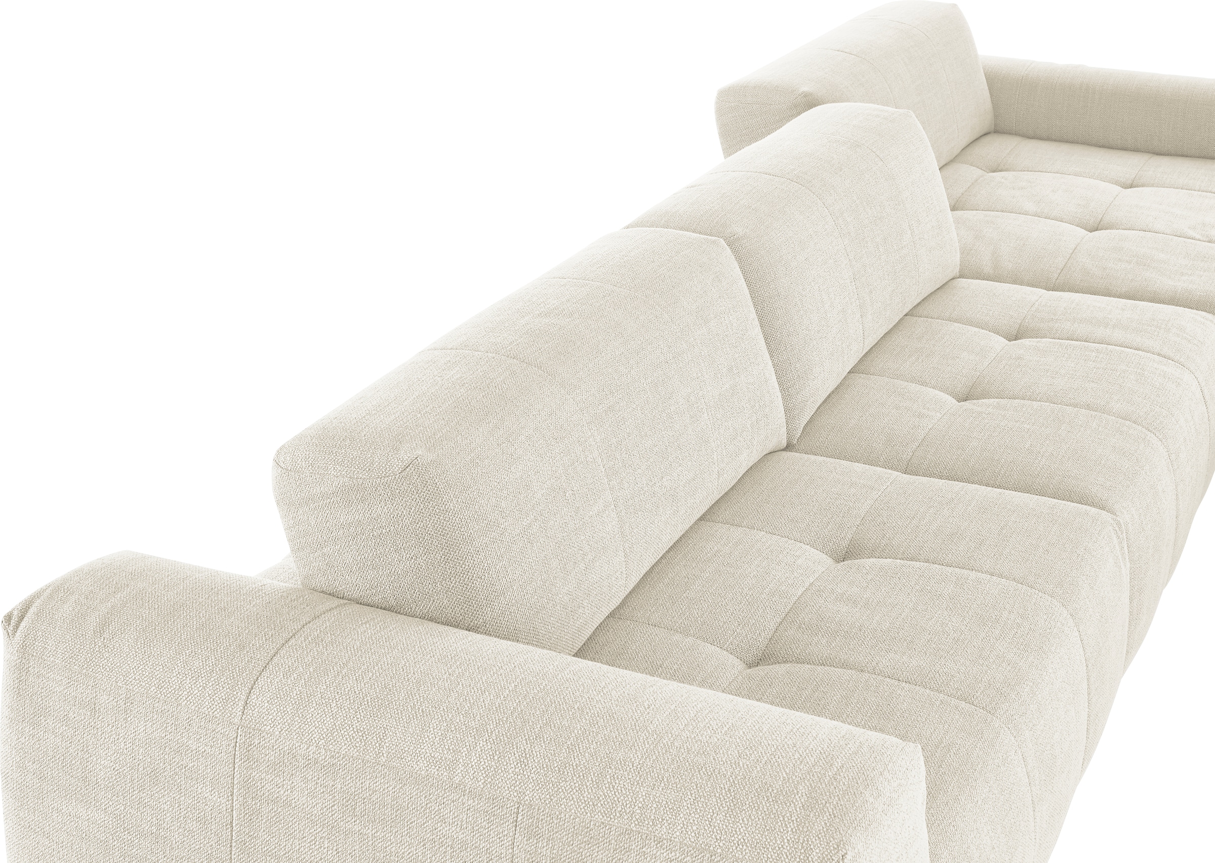 3C Candy Ecksofa »Yoshy mit Komfortfunktionen, modern und bequem, L-Form«, Zwei verschiedene Sitztiefen durch verstellbare Rückenlehne
