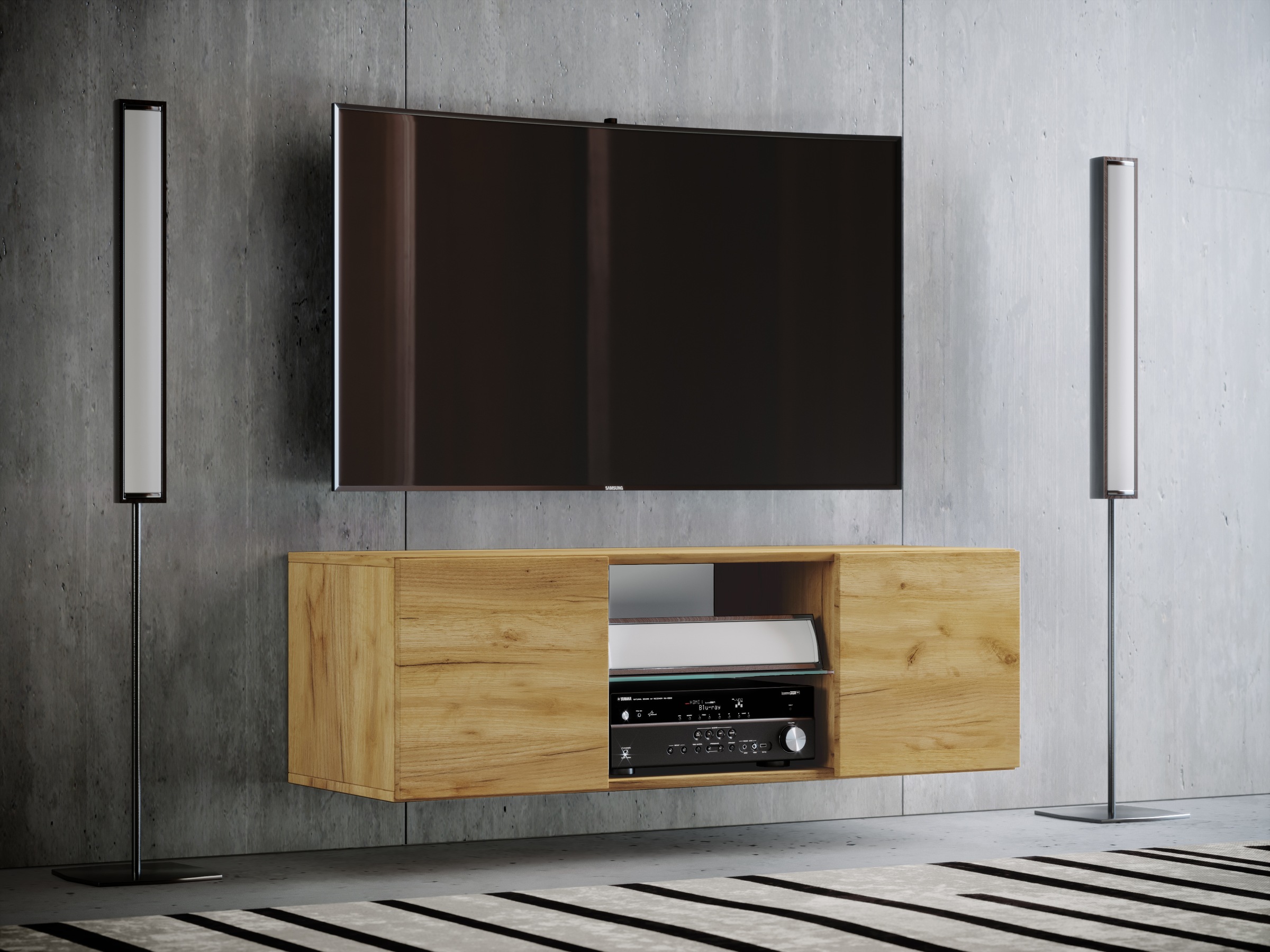 VCM Wohnzimmertisch »Holz TV Wand Hänge Lowboard Fernsehschrank Jusa 95«