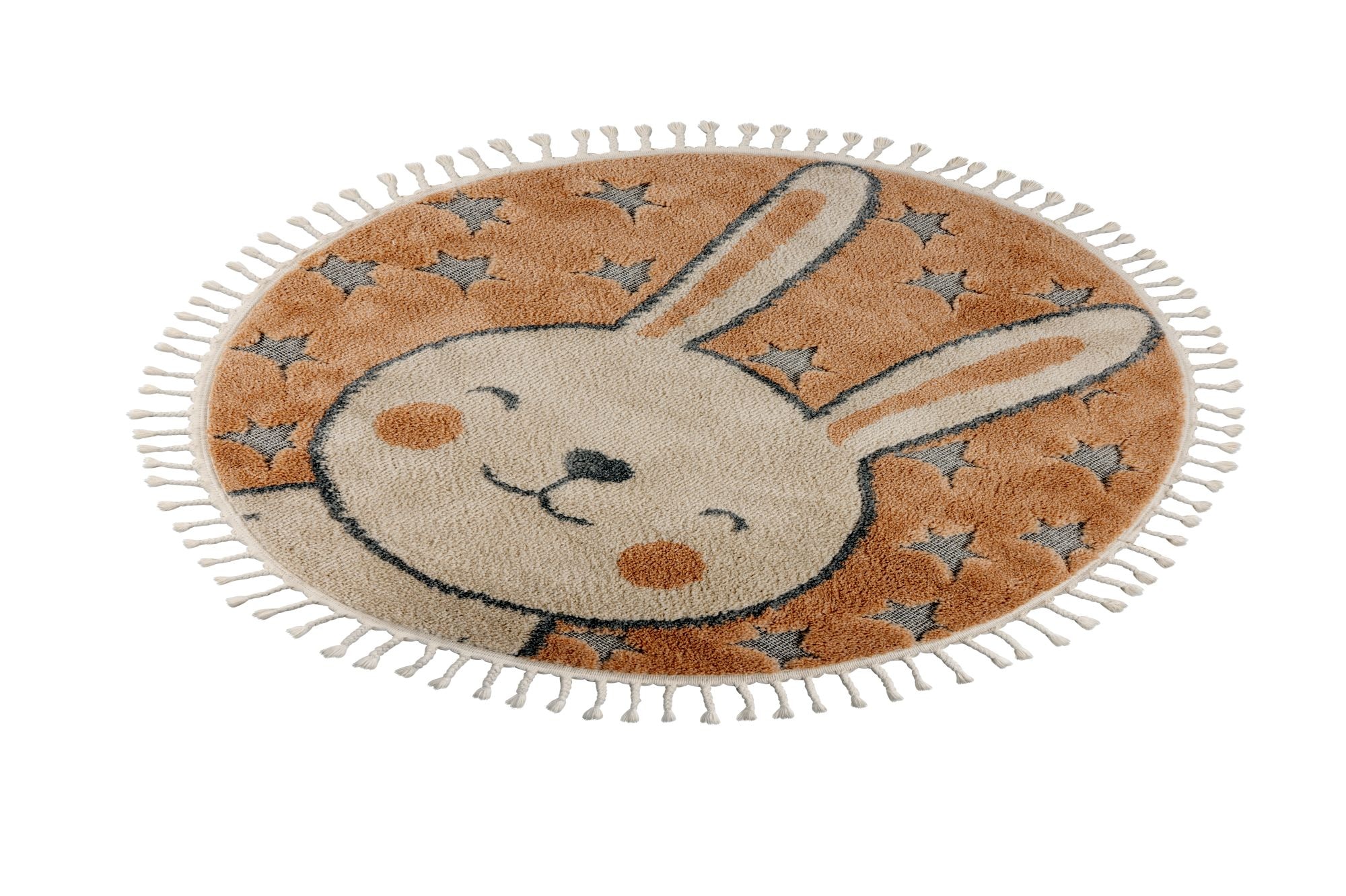 Kayoom Kinderteppich »Modena 415« rechteckig 11 mm Höhe auch in rund, Kurzflor, Hoch Tief, mit Fransen