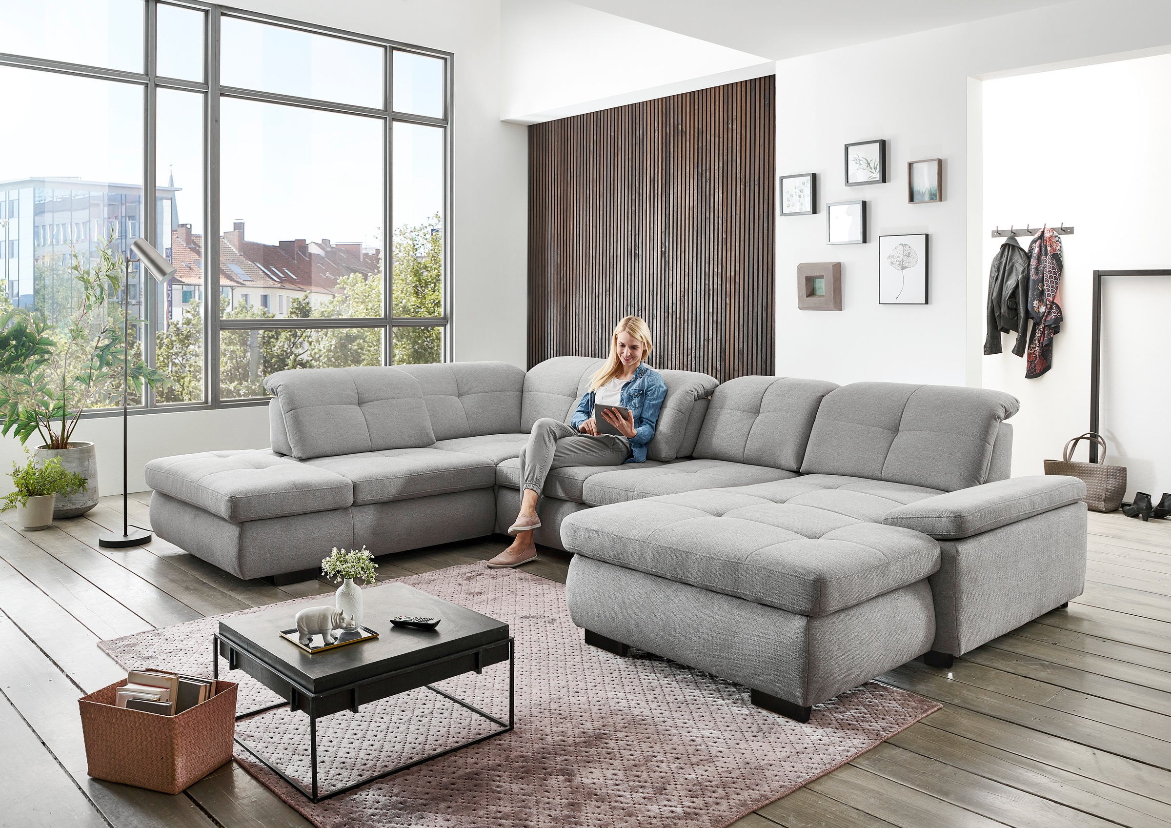 Die PlanBar Ecksofa »MP-IN16012 L-Form, mit Kaltschaum-Polsterung«, inkl. Sitztiefenverstellung wahlweise mit weiteren Funktionen