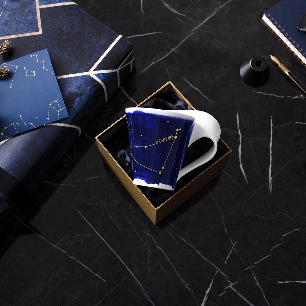 Villeroy & Boch Tasse »Tasse Skorpion NewWave Stars 300 ml weiß-blau«