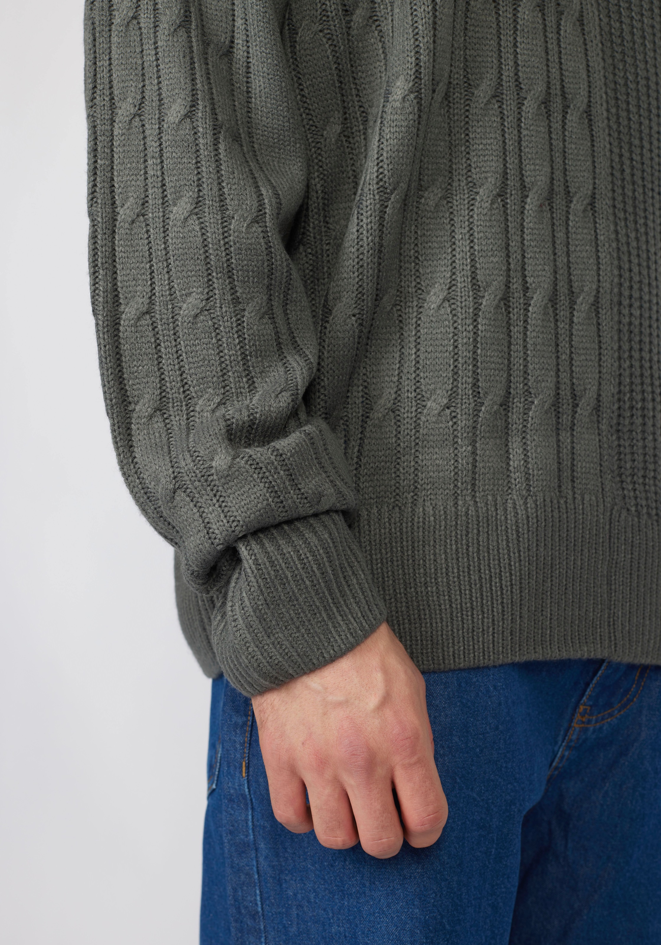 DENIM PROJECT Strickpullover, mit Zopfmuster