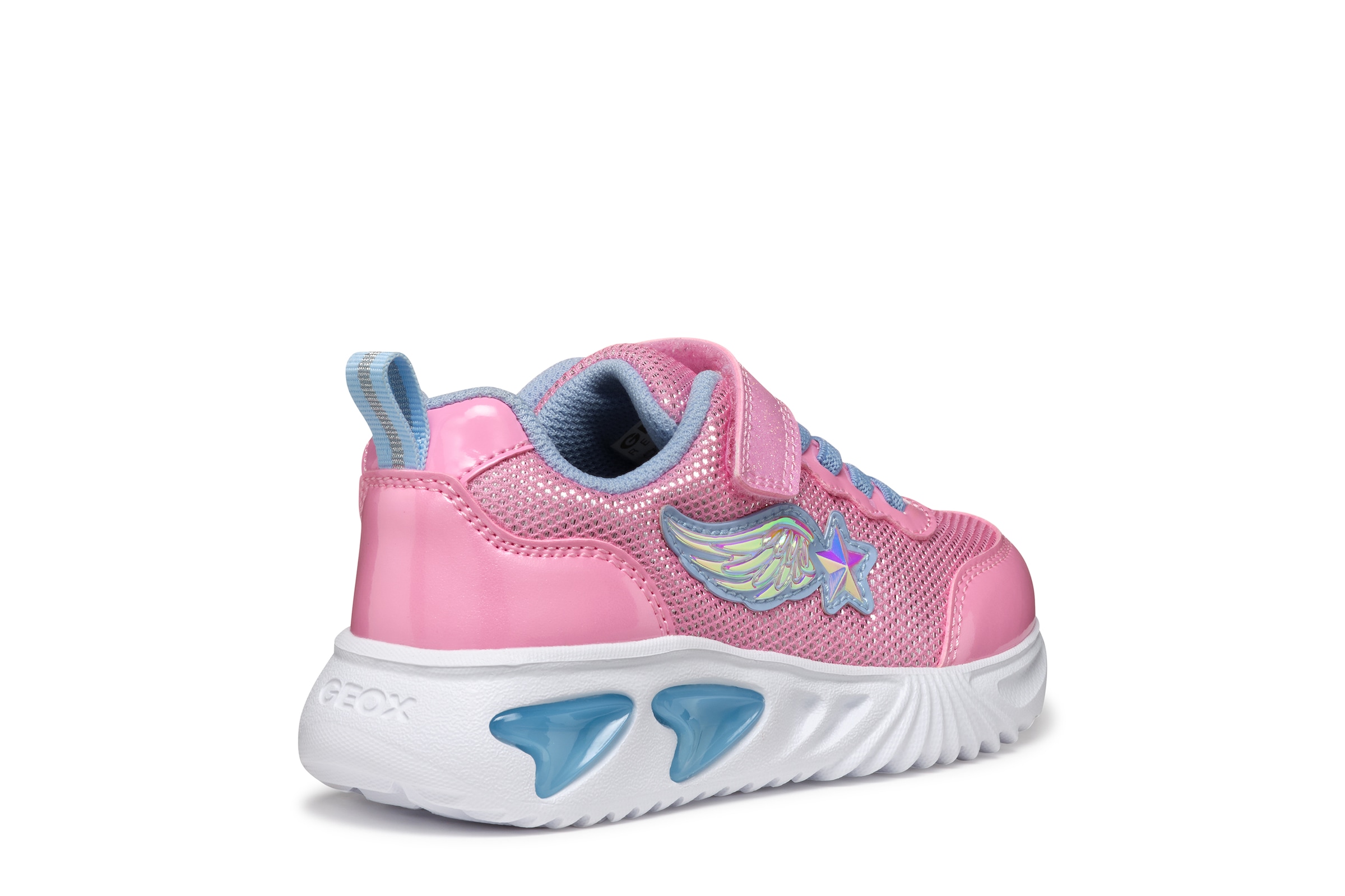 Geox Sneaker »J ASSISTER GIRL«  Halbschuh, Freizeitschuh mit Klettverschluss und Blinkfunktion