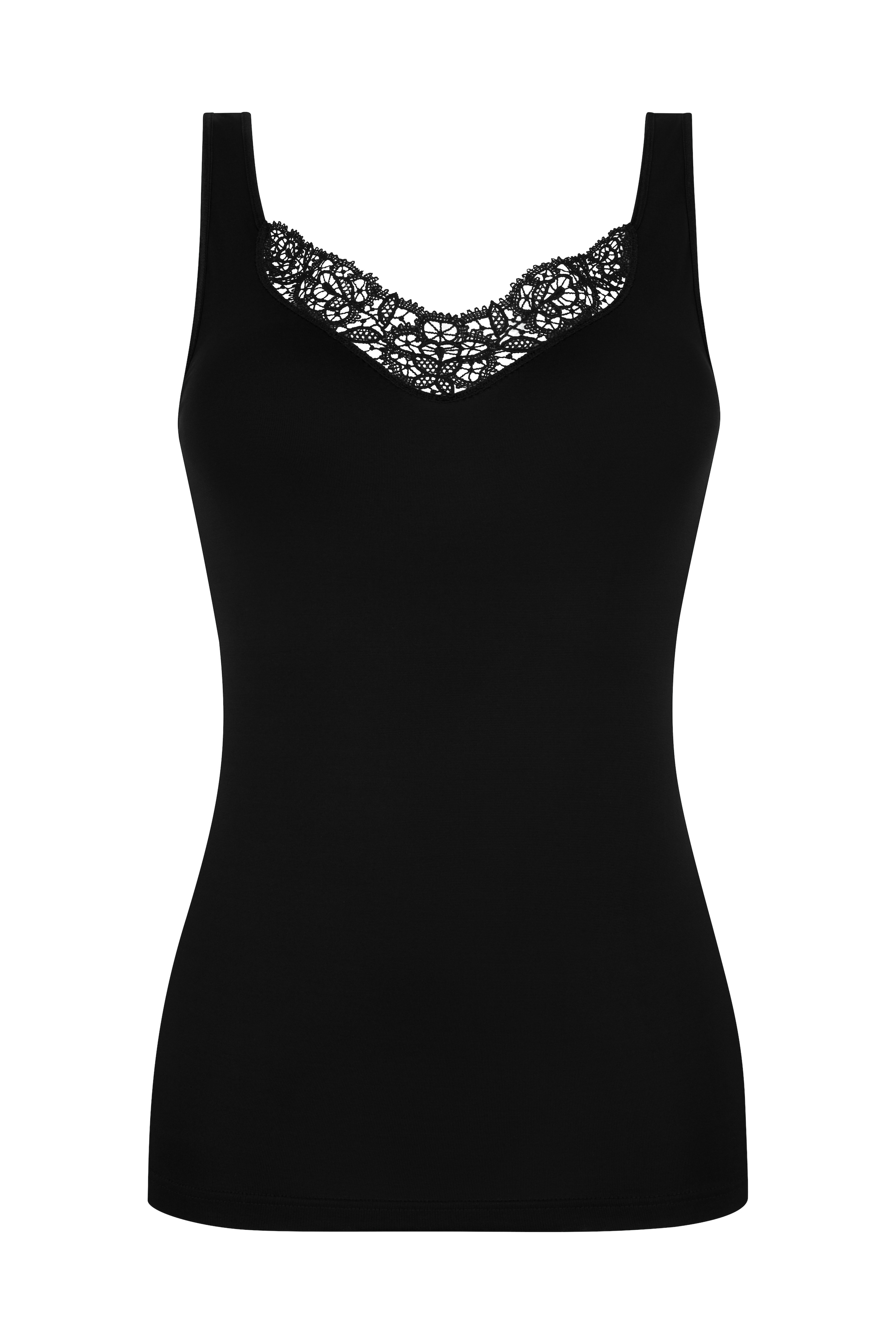 Mey Tanktop »EMOTION ELEGANCE«, Spitzenverzierung am Dekolleté, V-Ausschnitt, Feinripp