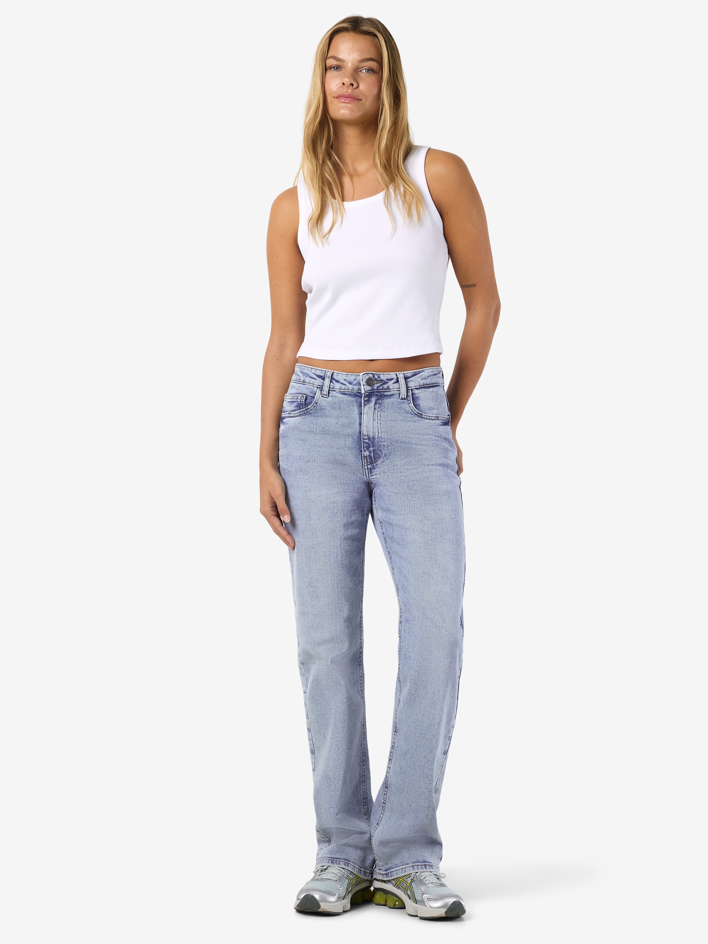 Noisy may High-waist-Jeans »NMMONICA HW STRAIGHT JEAN AZ359LB NOOS«