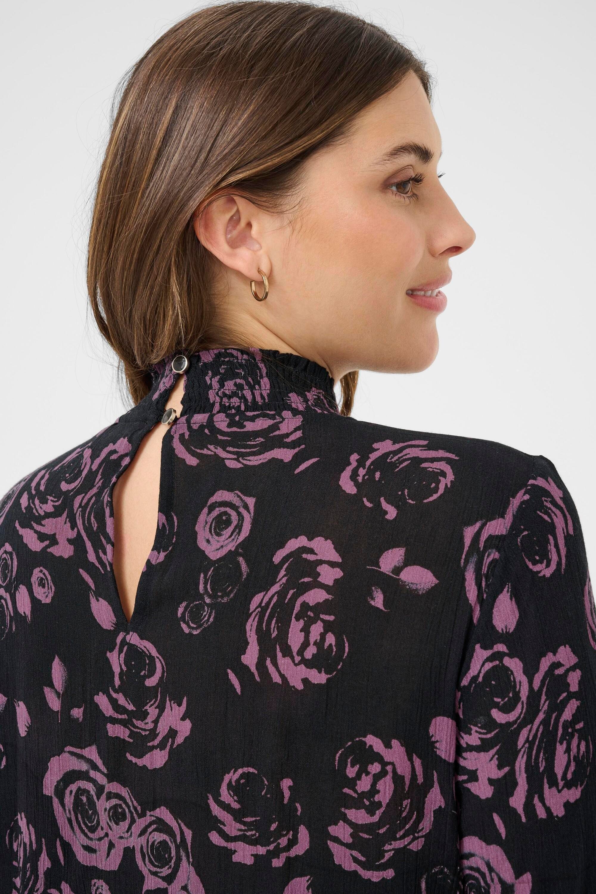 KAFFE Curve Langarmbluse »Damen Bluse langarm KCami«