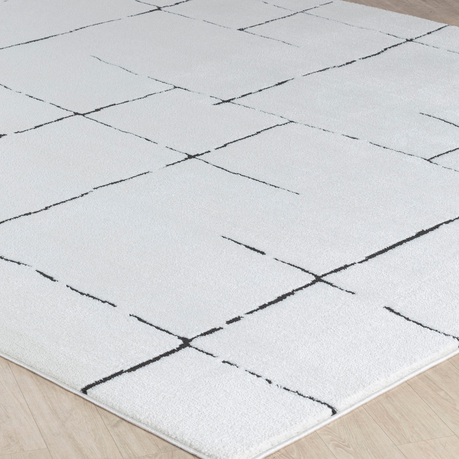 Livabliss Teppich »PRAGUE« rechteckig 8 mm Höhe Skandi Design, Modern Boho Kurzflor Wohnzimmerteppich, Schlafzimmer