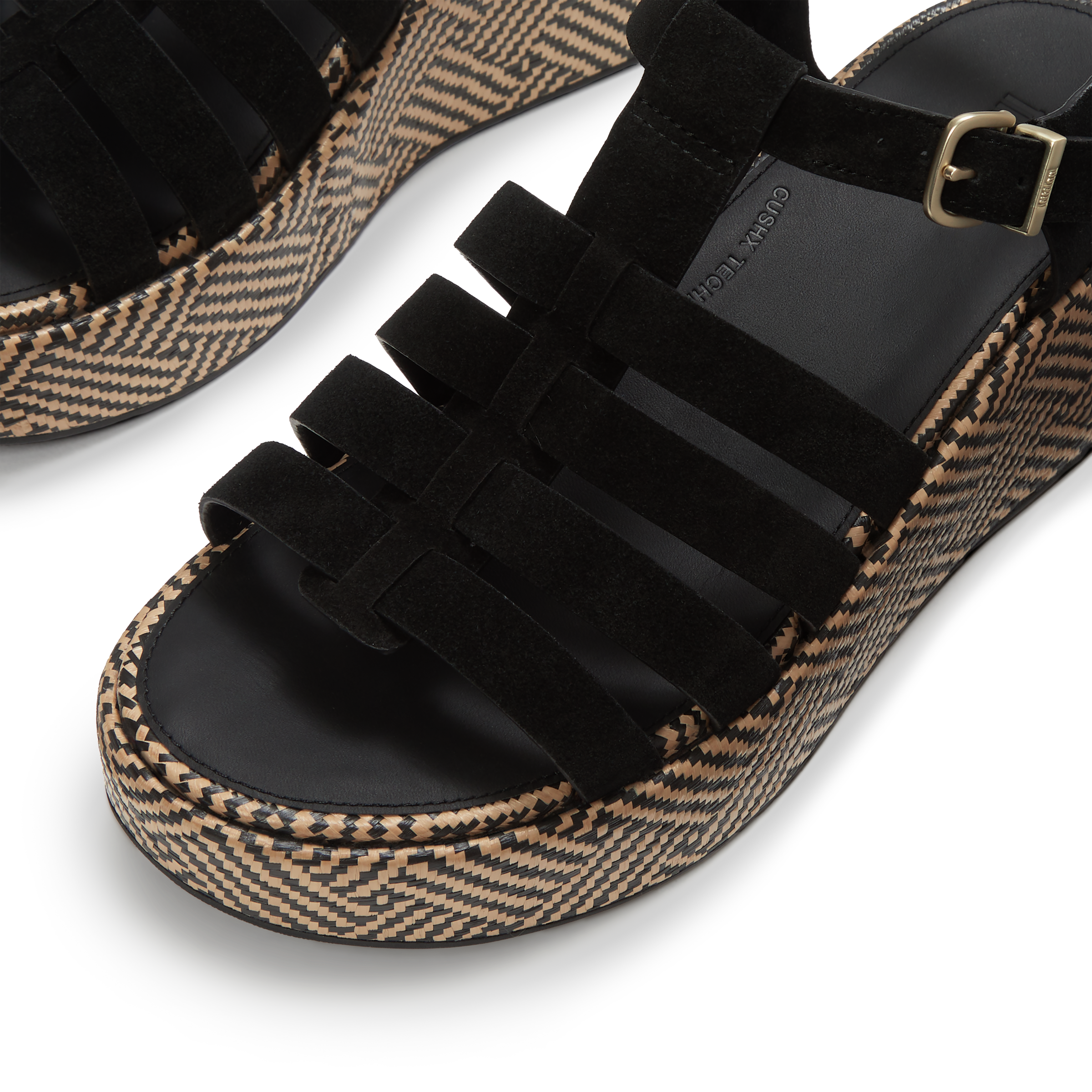 Fitflop Keilsandalette »PLATFFORMS GRAPHIC-WEAVE SUEDE FISHERMAN SANDALS«  Plateau, Riemchensandale mit verstellbarer Schnalle