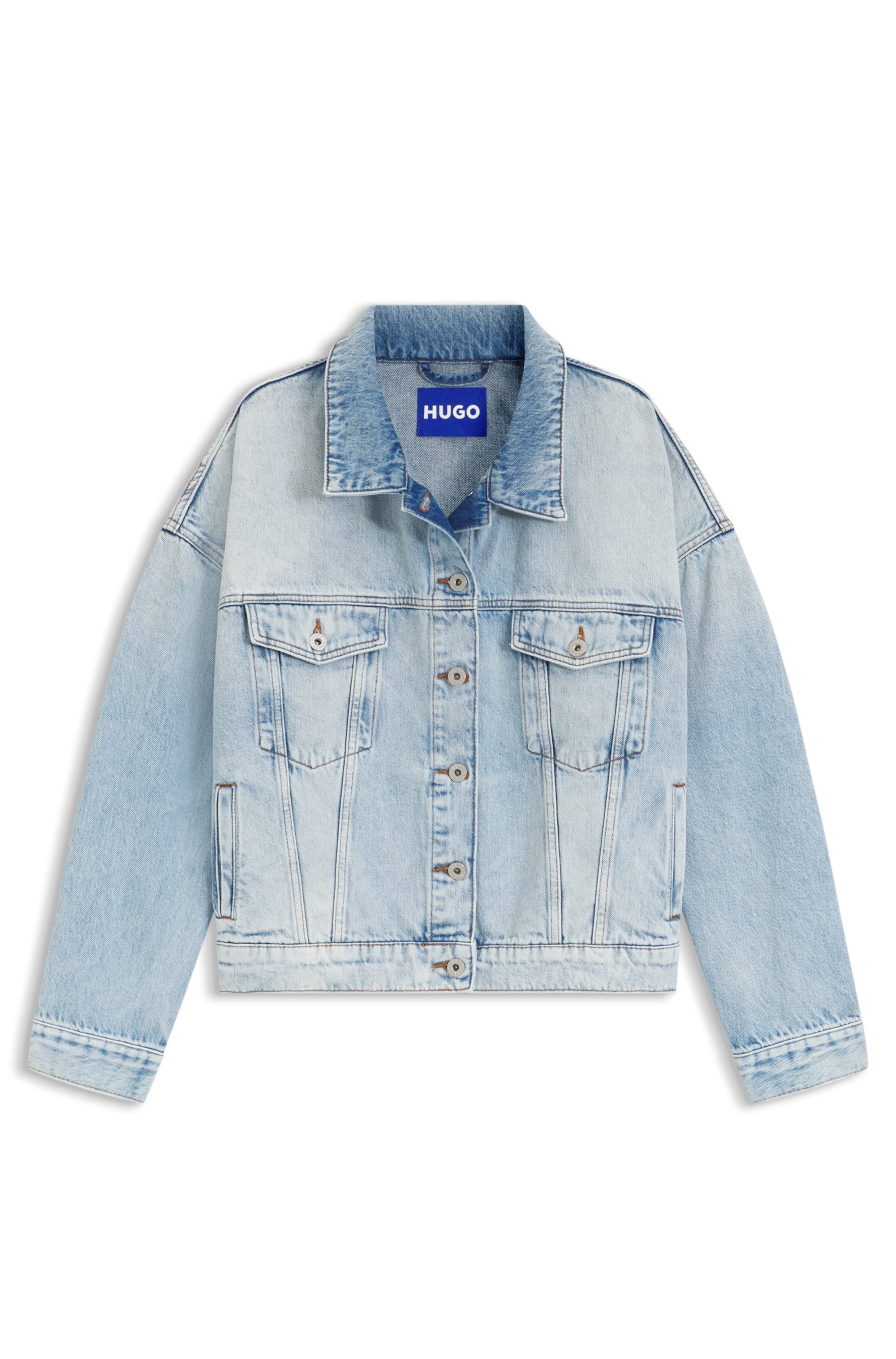 HUGO Blue Jeansjacke »Lou« Boxy, leicht oversized