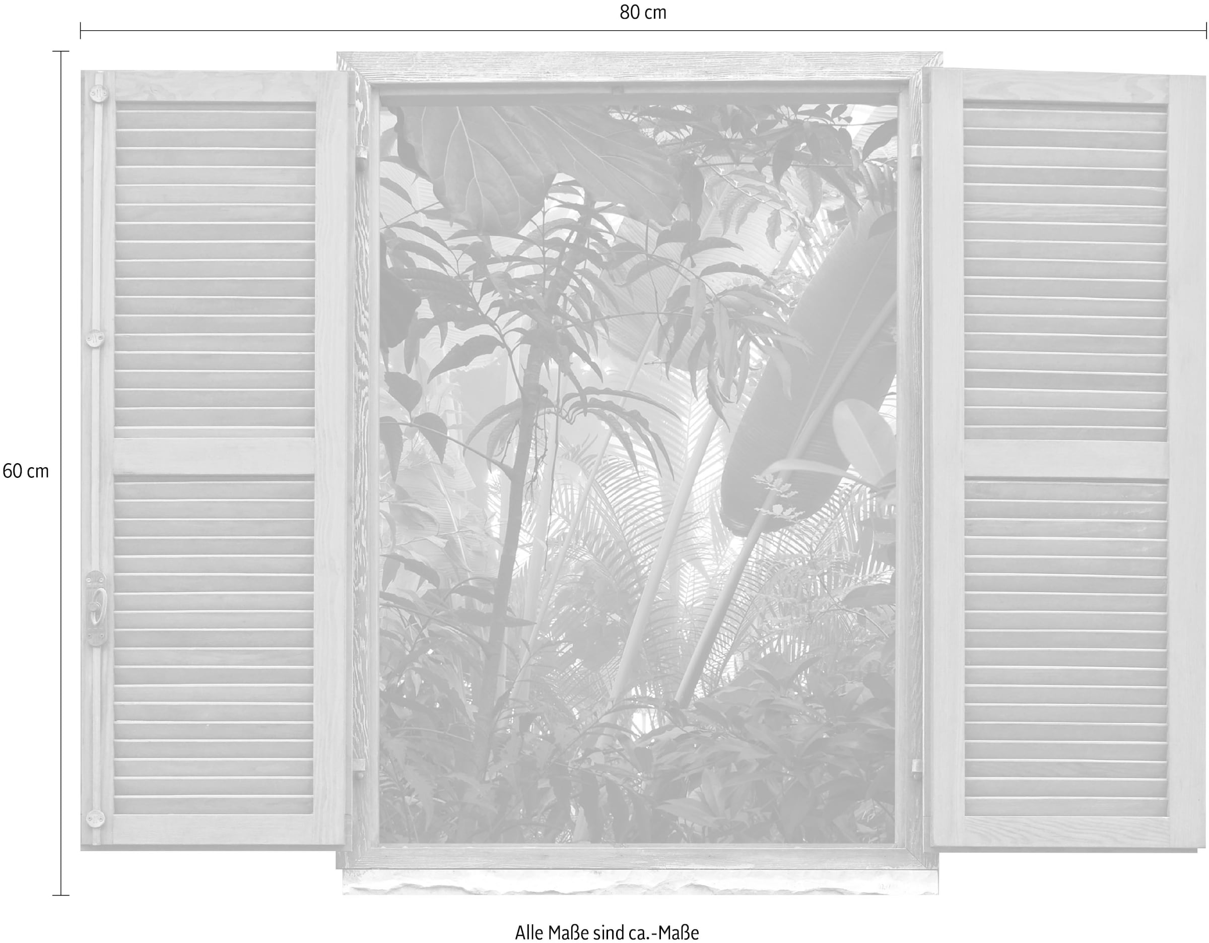 queence Wandtattoo »Urwald«, (1 St.), Wandsticker, Wandbild, selbstklebend, 3D, Fenster