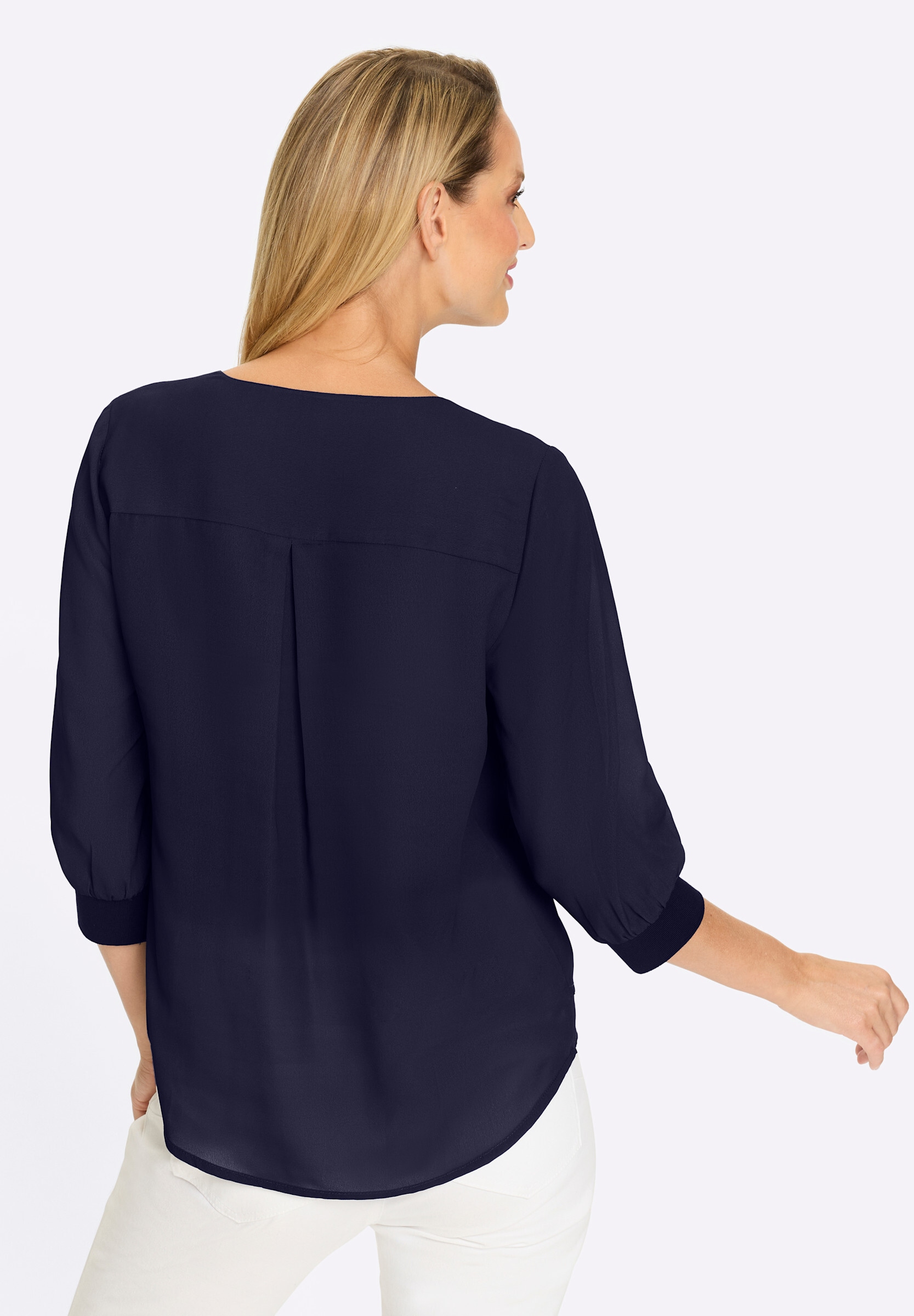 heine Schlupfbluse »Bluse Blusenshirt hinten mit Kellerfalte«