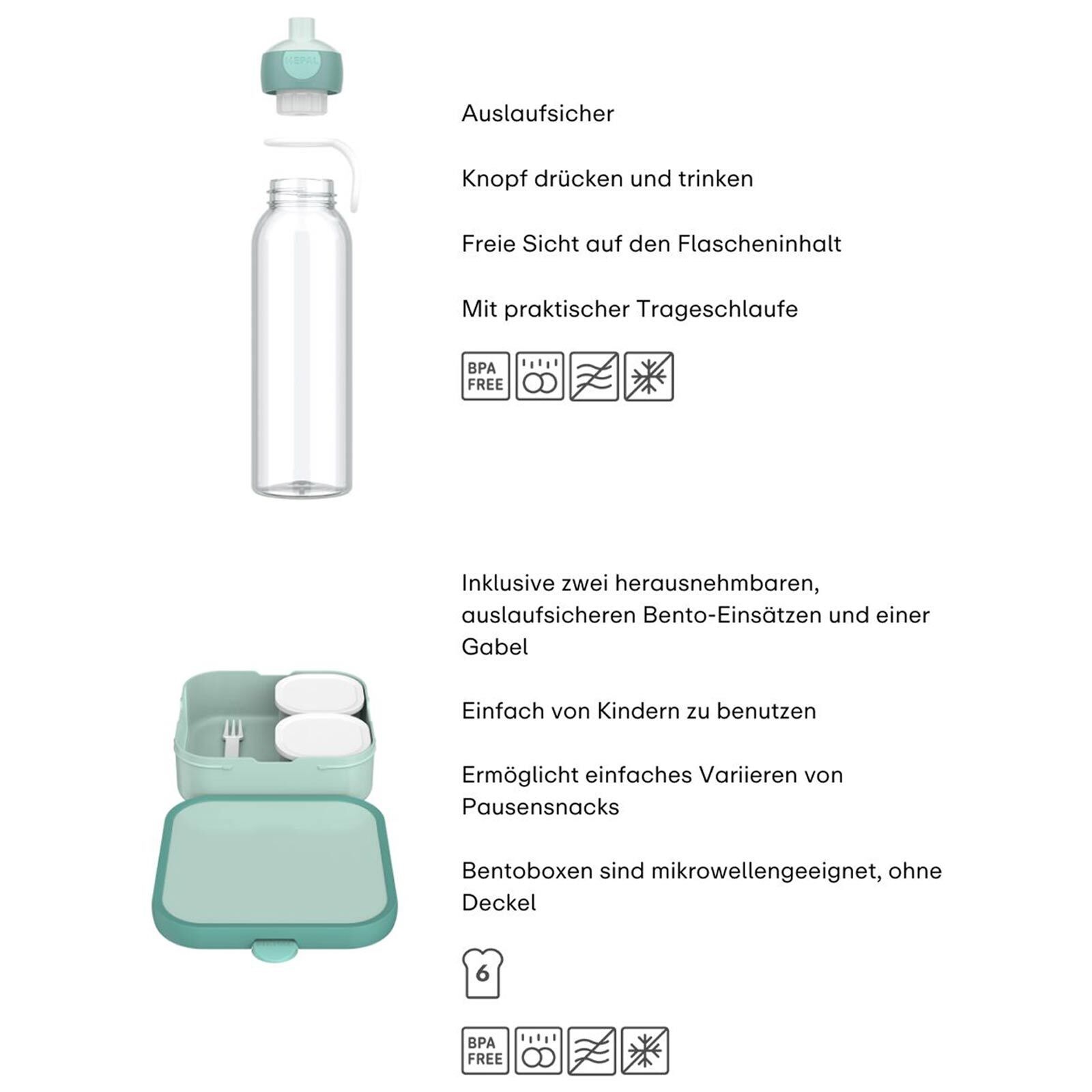 Mepal Lunchbox »Pausenset XL Campus (2025) 2er Set« Spülmaschinengeeignet