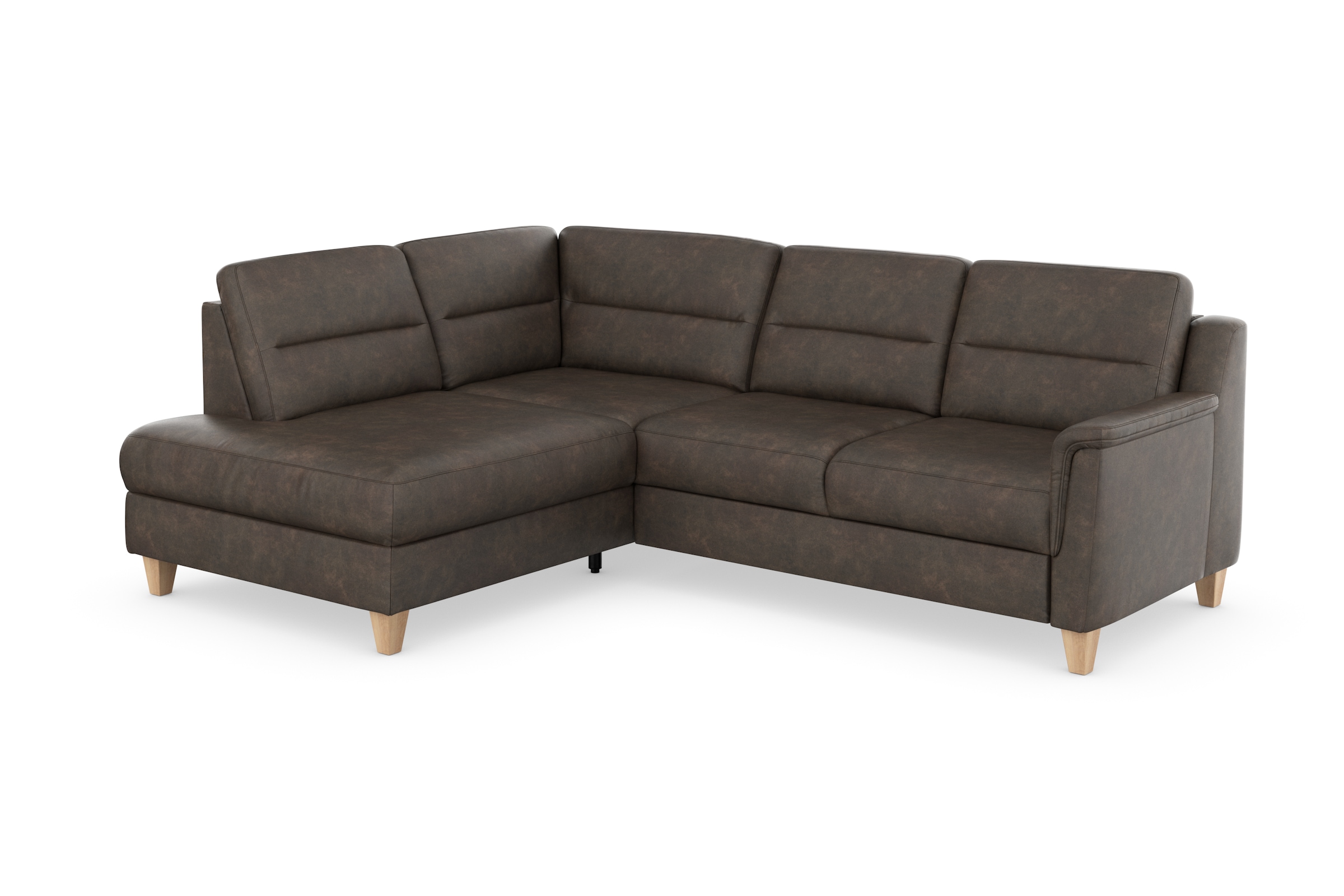 sit&more Ecksofa »Farö L-Form«, inklusive Federkern, wahlweise mit Bettfunktion und Bettkasten