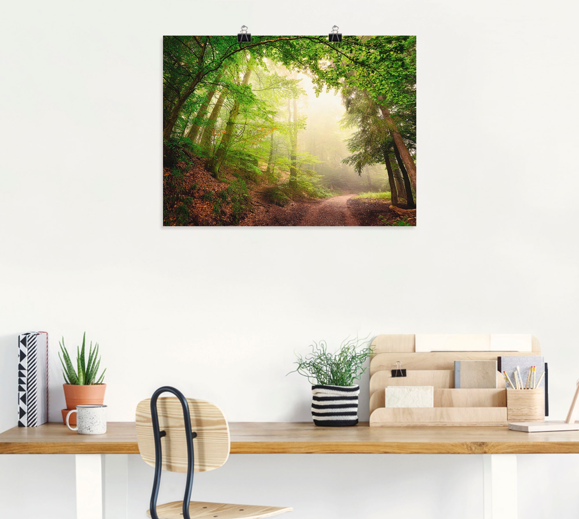 Artland St.), Wald, OTTO als kaufen (1 Wandbild »Natürliche bei verschied. in durch Alubild, Torbögen Wandaufkleber Poster, Größen Bäume«, Outdoorbild,