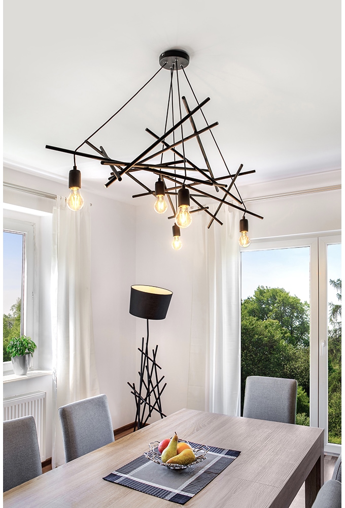 SPOT Light Pendelleuchte »GLENN«, 5 flammig, Leuchtmittel E27 | ohne Leuchtmittel, aus Metall, originelles Design, passende LM E27, Made in Europe
