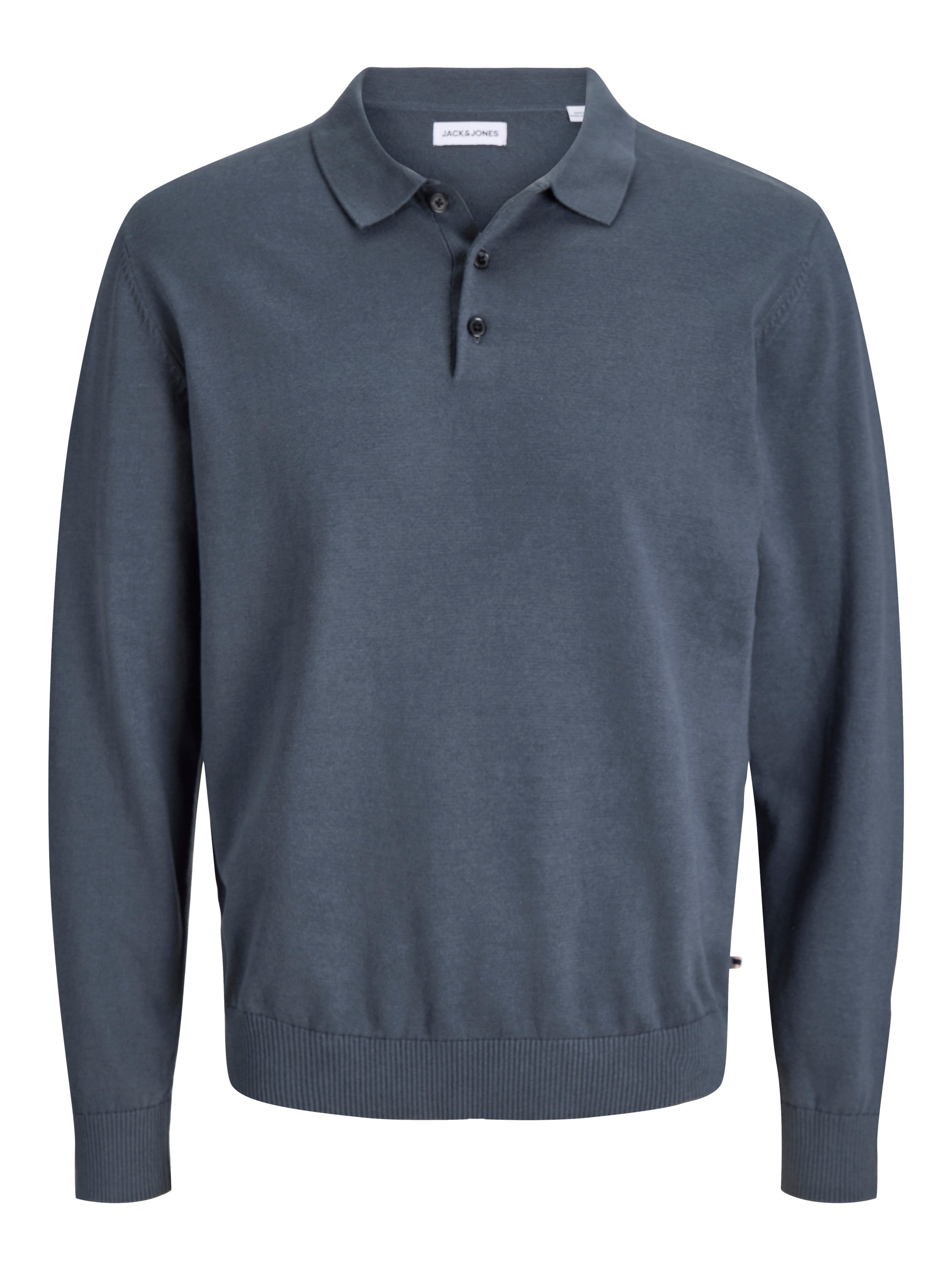 Jack & Jones PlusSize Polokragenpullover »JJEBASIC KNIT LS POLO SN PLS« Baumwolle, regular fit