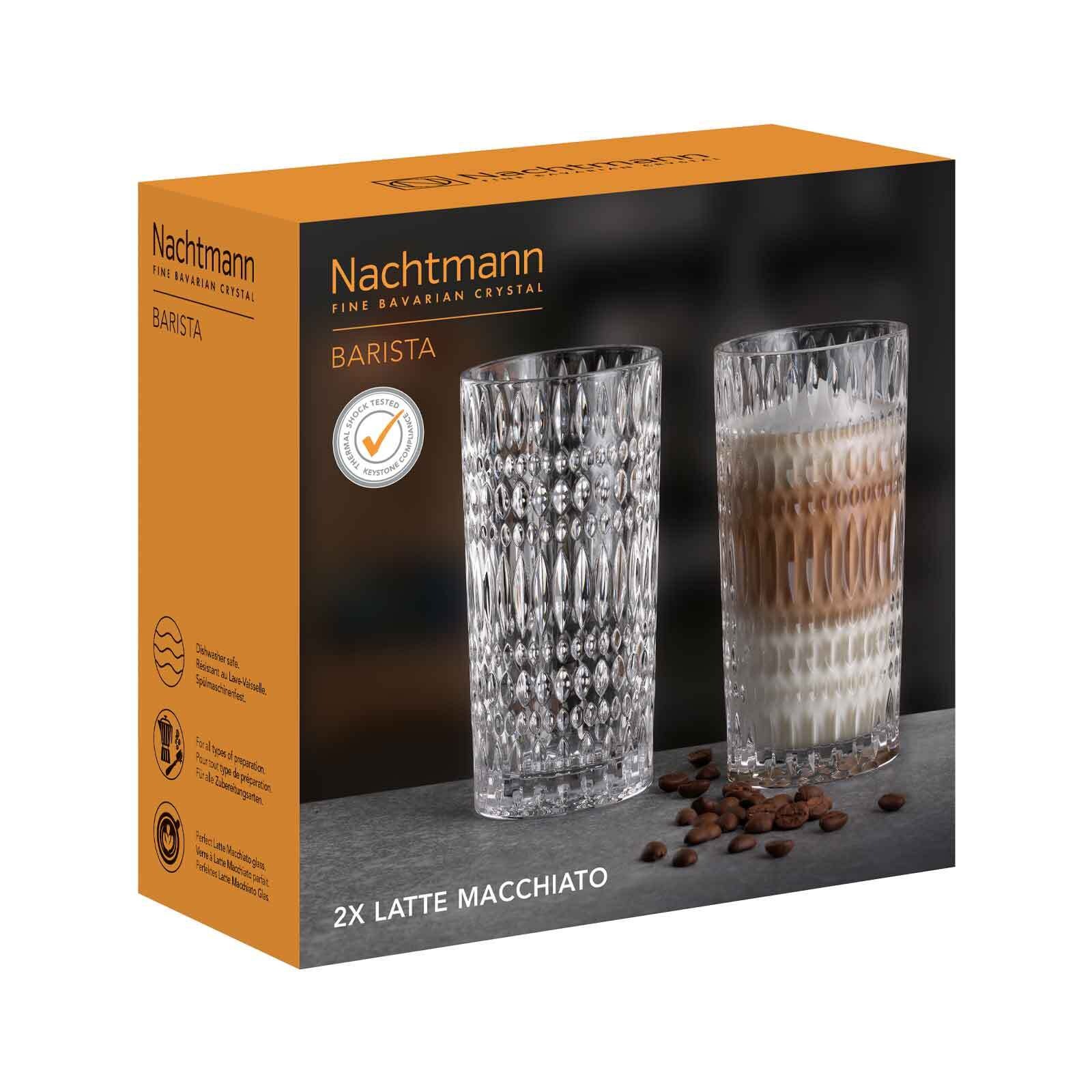 Nachtmann Latte-Macchiato-Glas »Latte Macchiato Gläser Ethno Barista 434 ml 2er Set transparent«