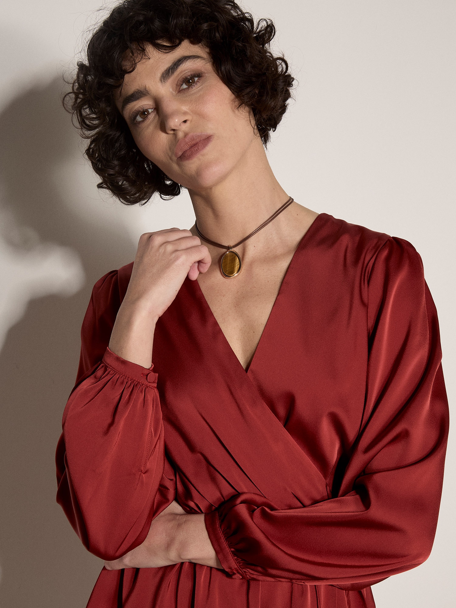 Apricot Partykleid »Satin-Wickel-Minikleid« mit Stoffgürtel, 2 Stk. tlg. Ohne Taschen mit Stoffgürtel