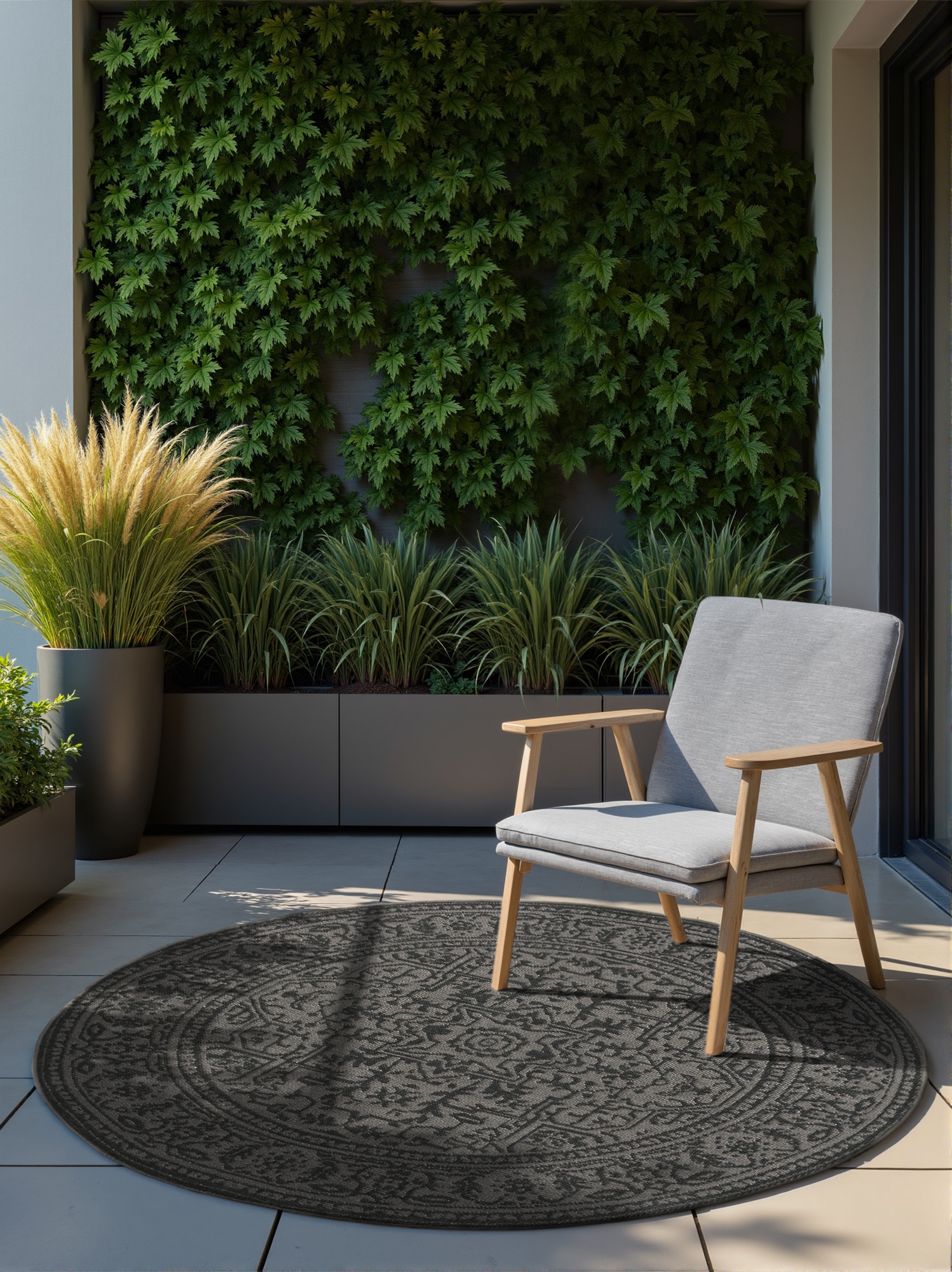 HANSE Home Outdoorteppich »Kona Wendeteppich« rund 5 mm Höhe In und Outdoor, Flachgewebe, wetterfest, pflegeleicht, robust