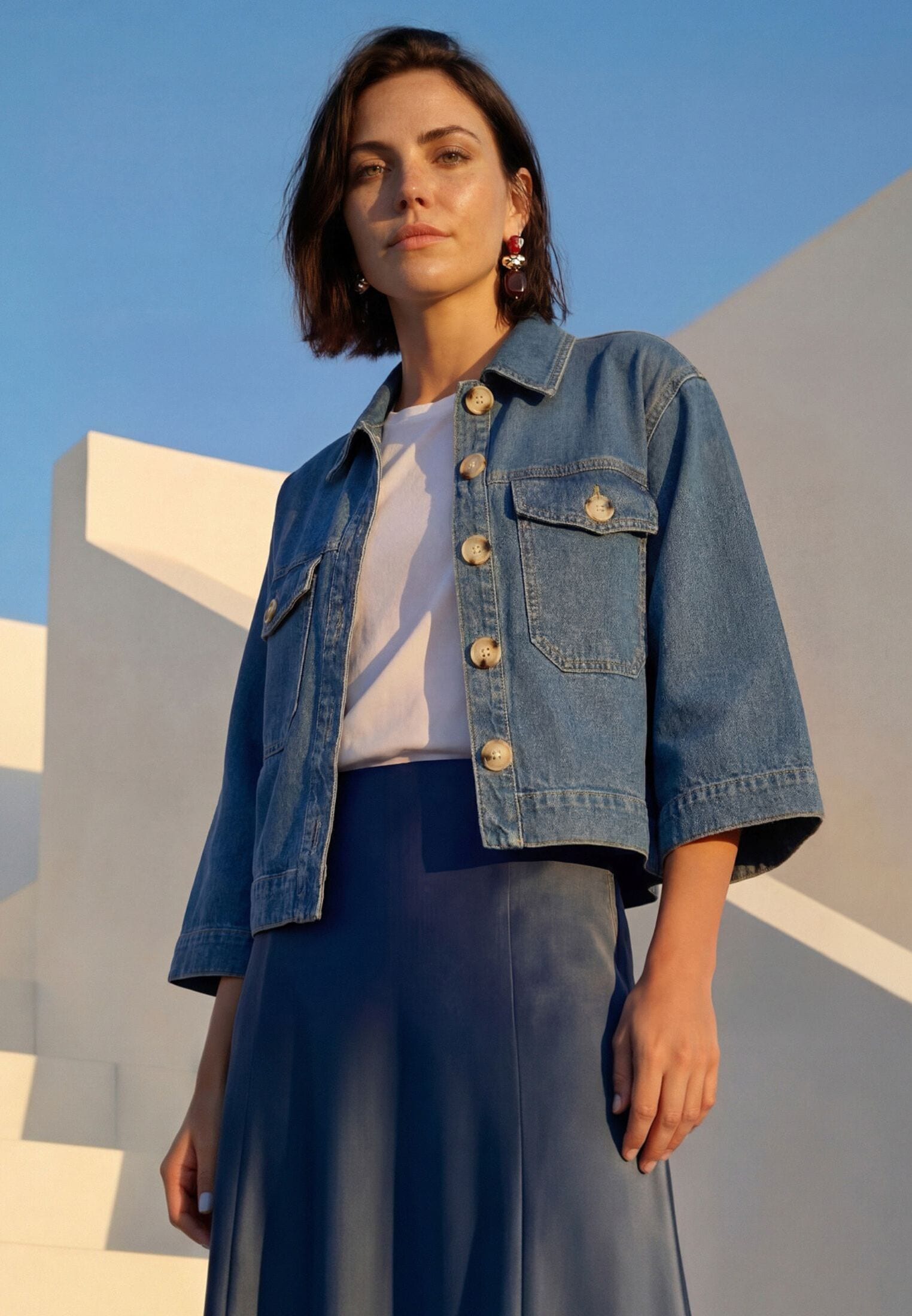 Zero Jackenblazer »Blazer-Jacke im Jeans-Look«