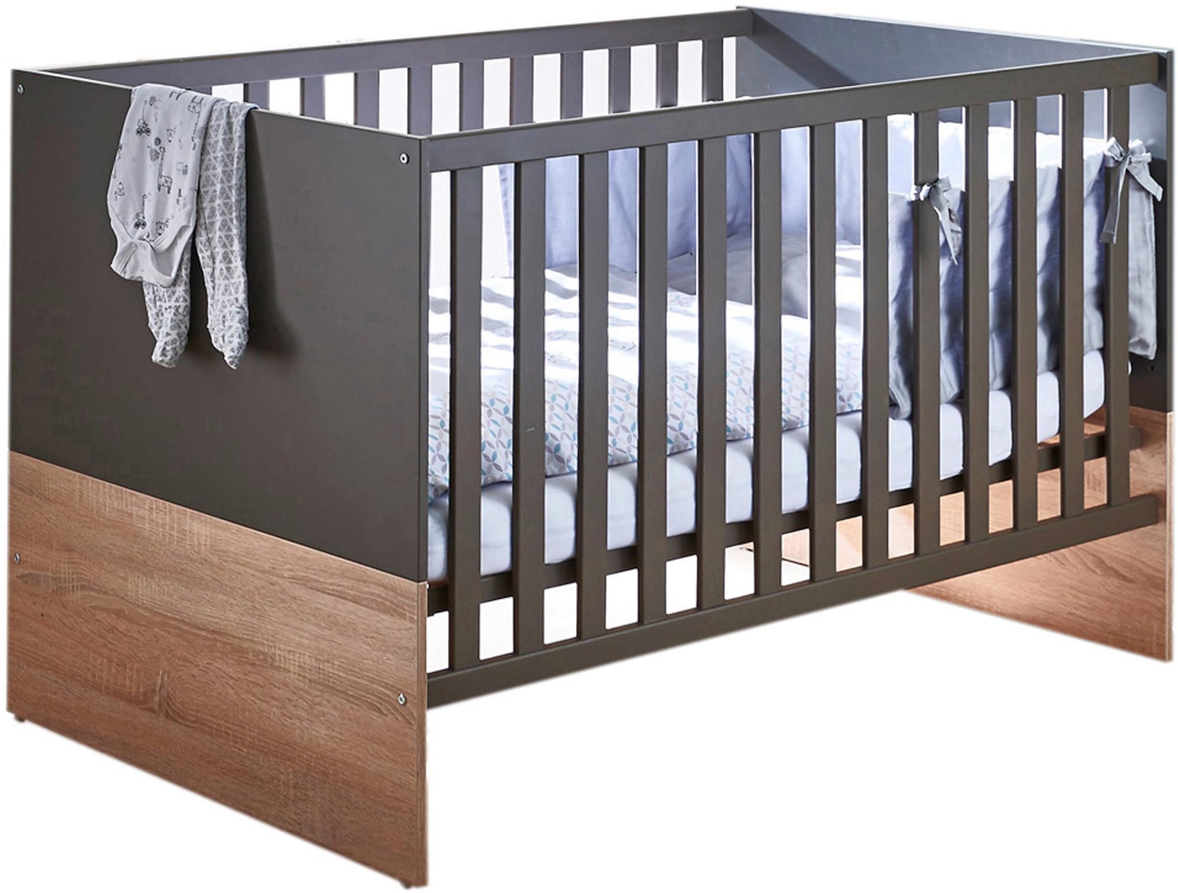 arthur berndt Babymöbel-Set »Cloe«, (Spar-Set, 2 tlg., Kinderbett, Wickelkommode), mit Kinderbett und Wickelkommode; Made in Germany