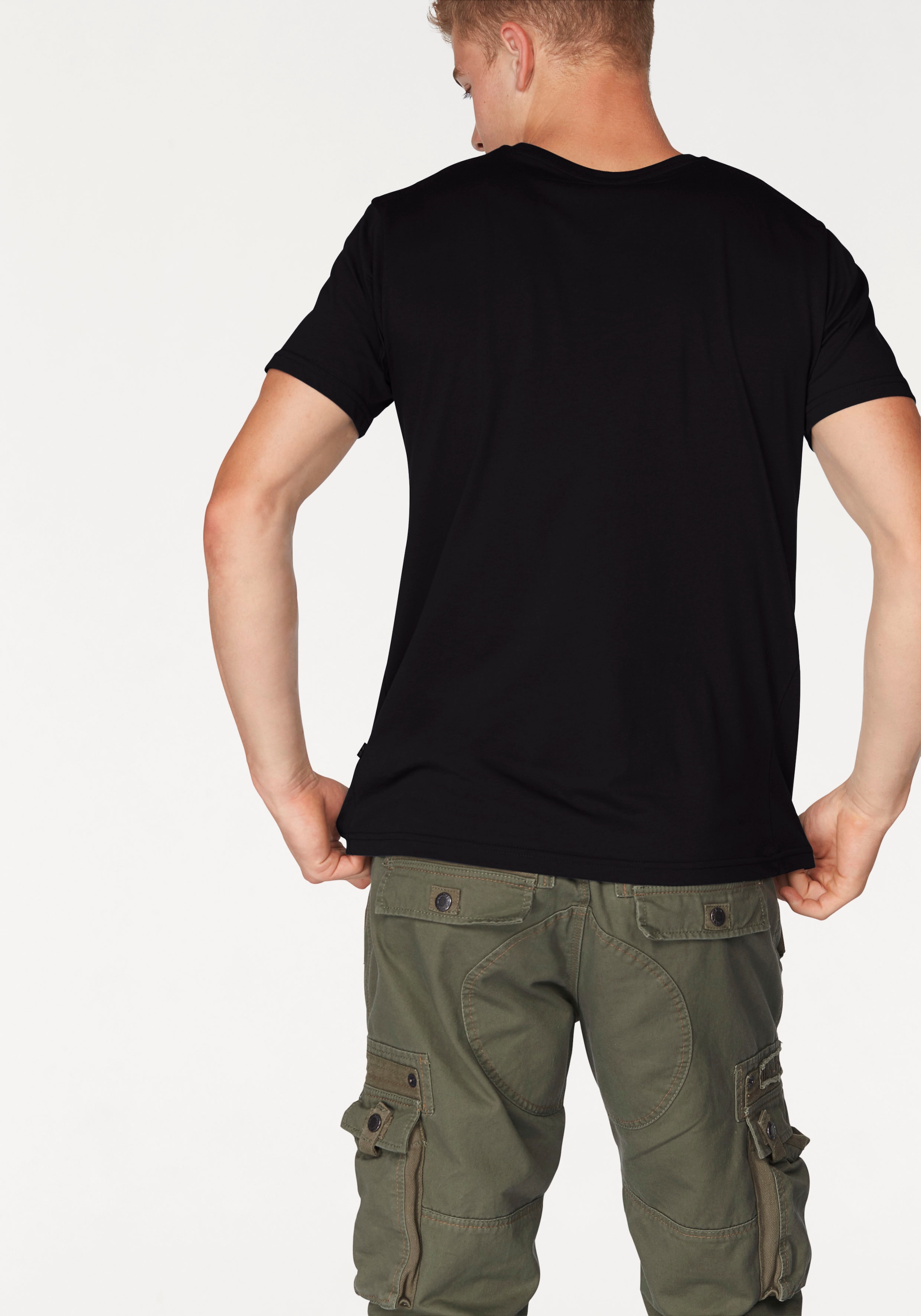 Alpha Industries Rundhalsshirt »Logo Print T«