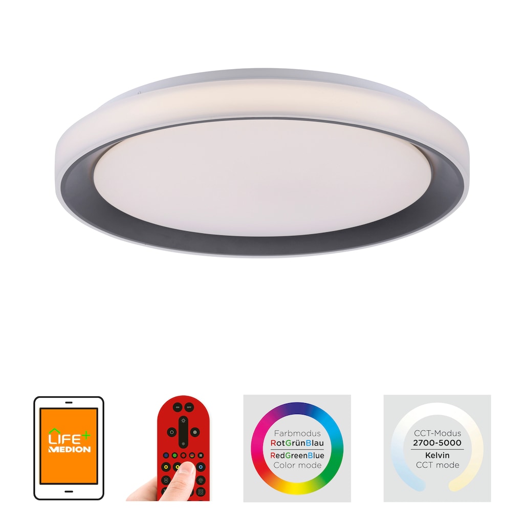 JUST LIGHT LED Deckenleuchte »Ls-DISC«, 1 flammig-flammig