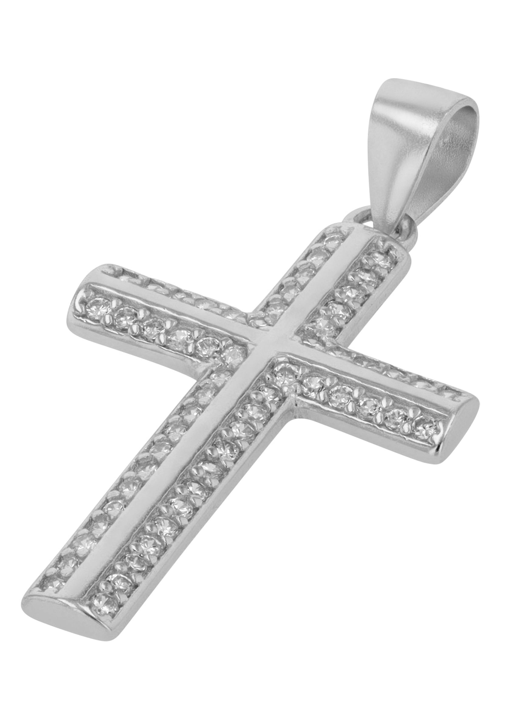 AKZENT Kreuzanhänger »"Lee" aus 925 Sterlingsilber, rhodiniert, langlebig«