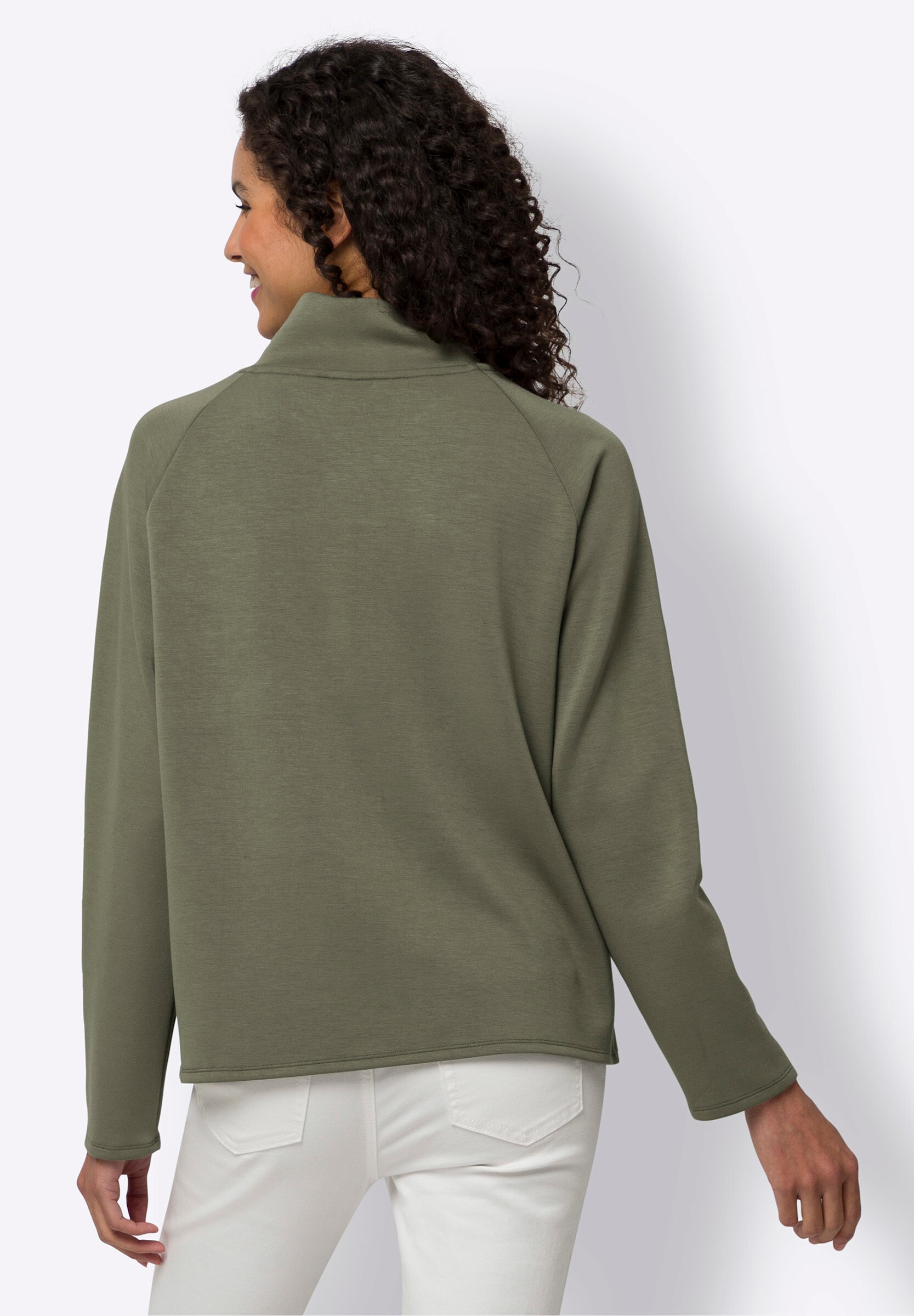 heine Sweatshirt »Sweatshirt Sweatshirt in asymmetrischer Wickel-Optik«
